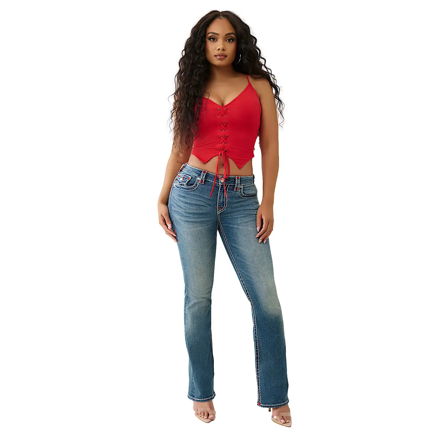 Jeans Bootcut donna True Religion Becca Sup T