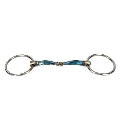 Double snaffle bits for horses Trust Sweet Iron Loose ring slow twist jointed