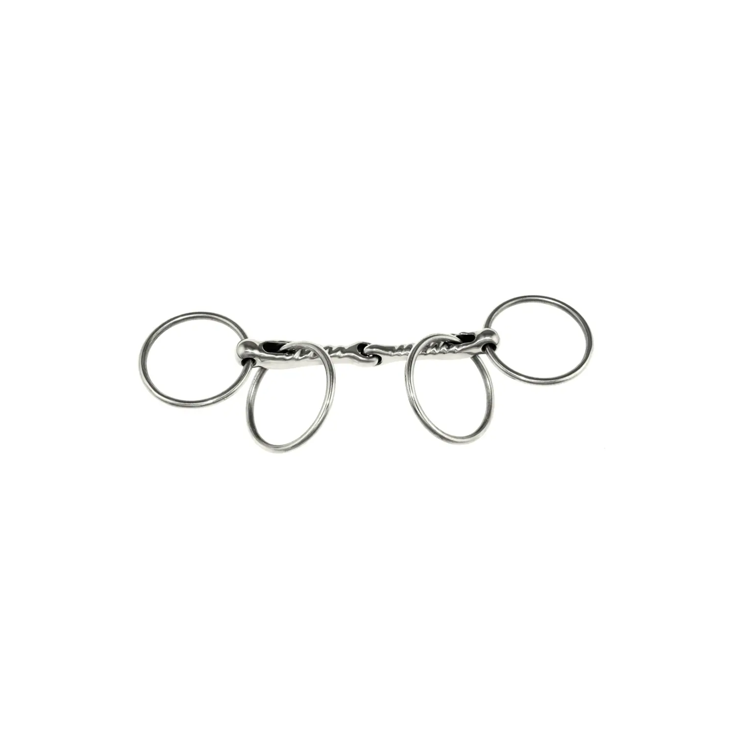 Mouthpiece with 2 rings for solid round horse bit Umbria Equitazione