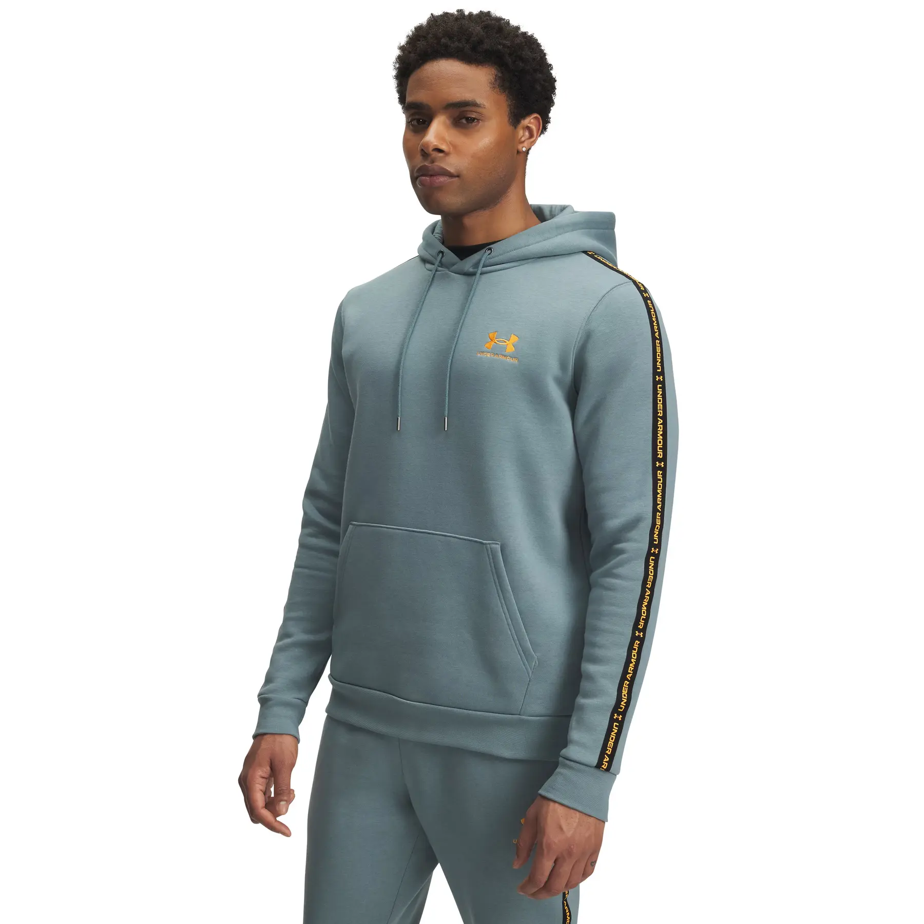 Sweater met capuchon en gestreepte opdruk Under Armour Icon Fleece