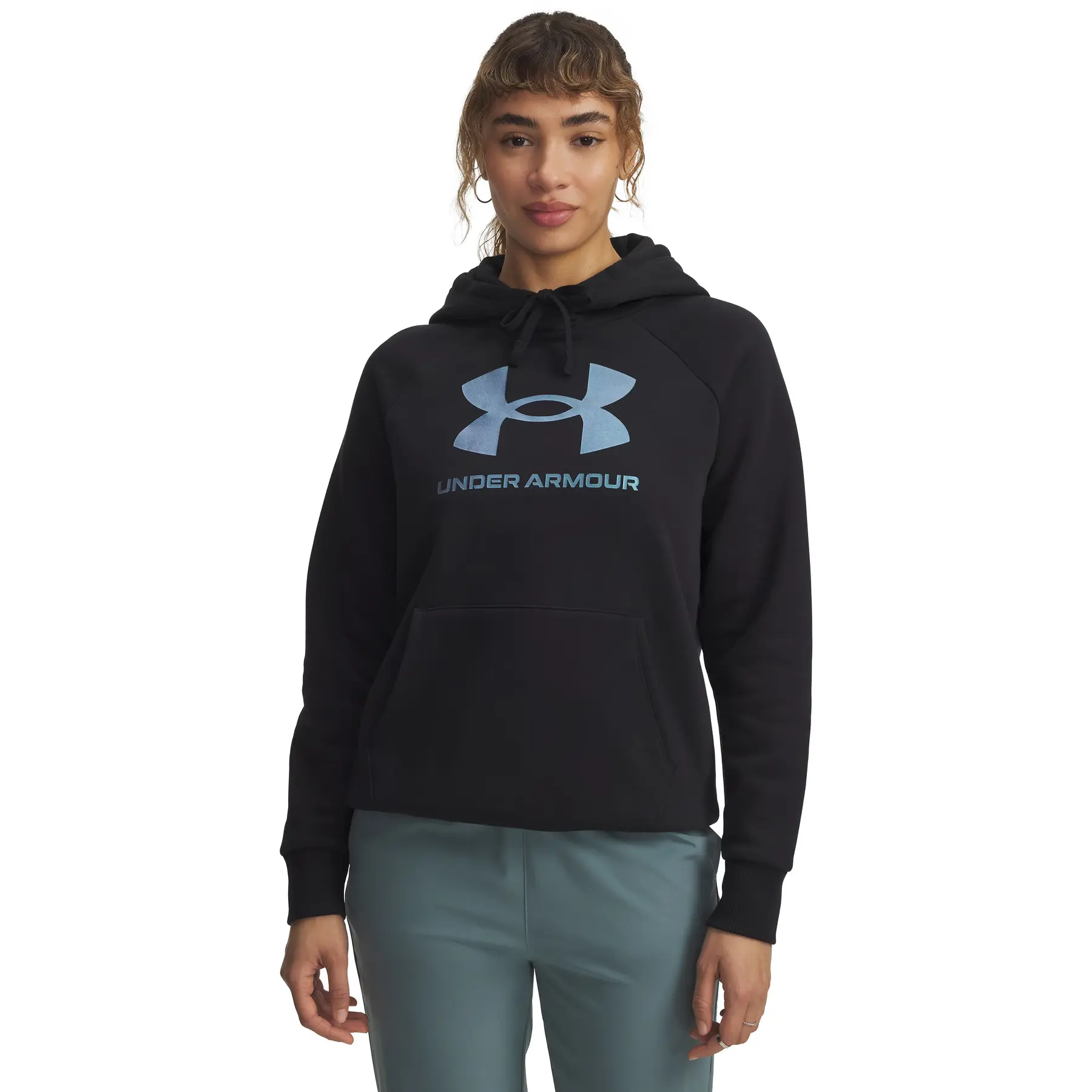 Under Armour RIVAL FLEECE SHIMMER Damen Sweatshirt, schwarz, größe