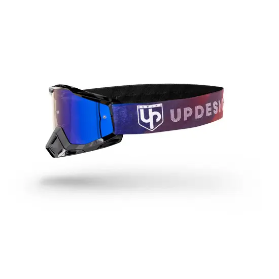Vetro maschera cross UP Design Mirror Blue Lens