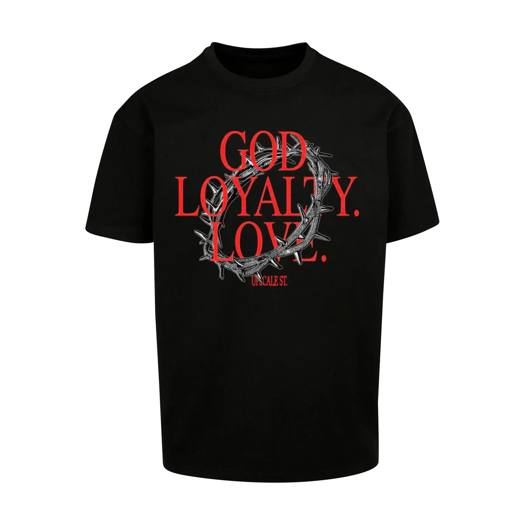 Übergroßes T-Shirt Upscale God Loyalty Love