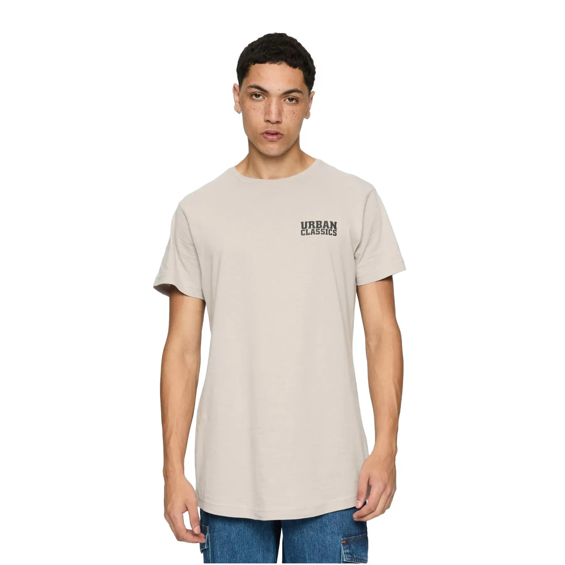 Langarm-Print-T-Shirt Urban Classics Shaped