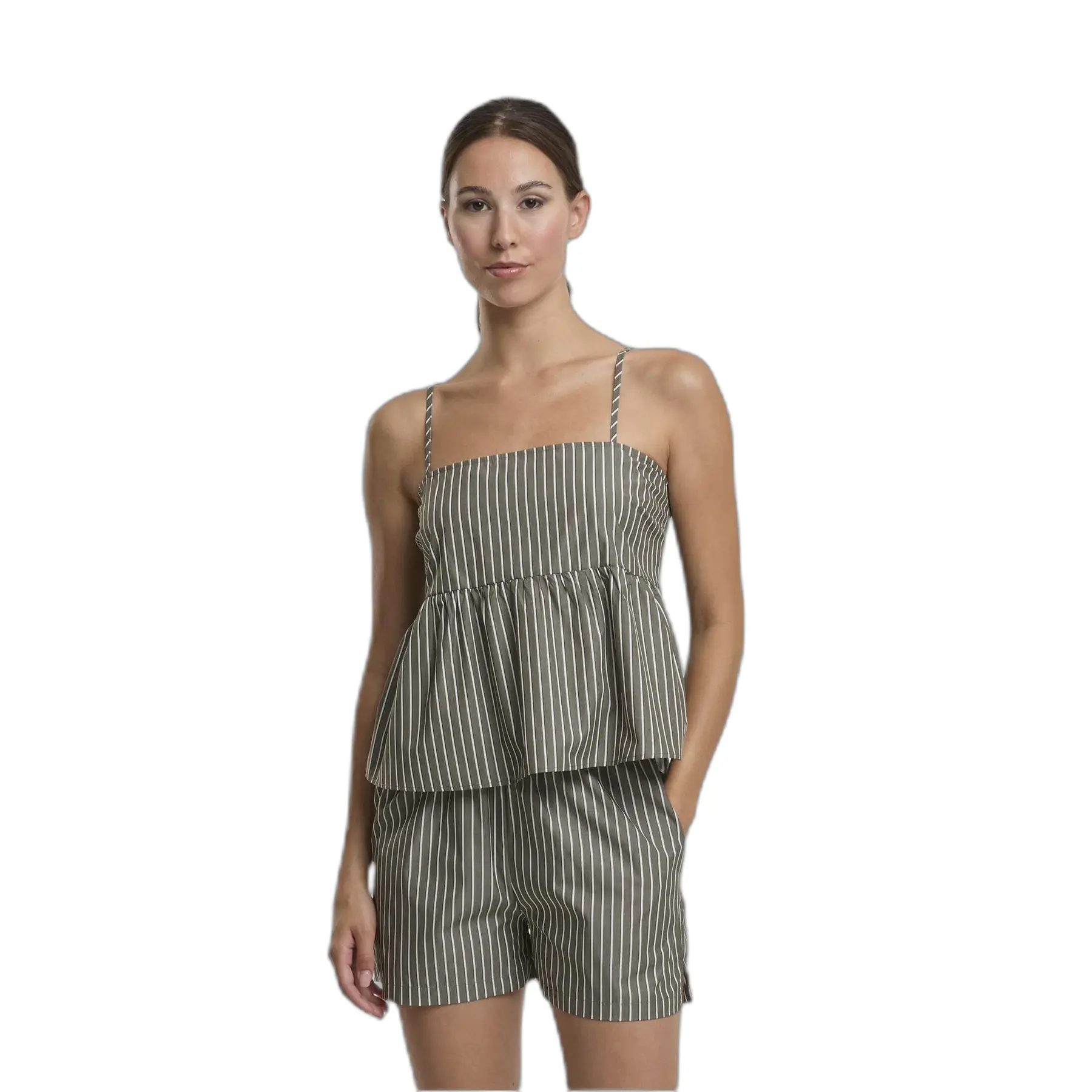 Damen Baumwolltanktop Urban Classics Cami striped