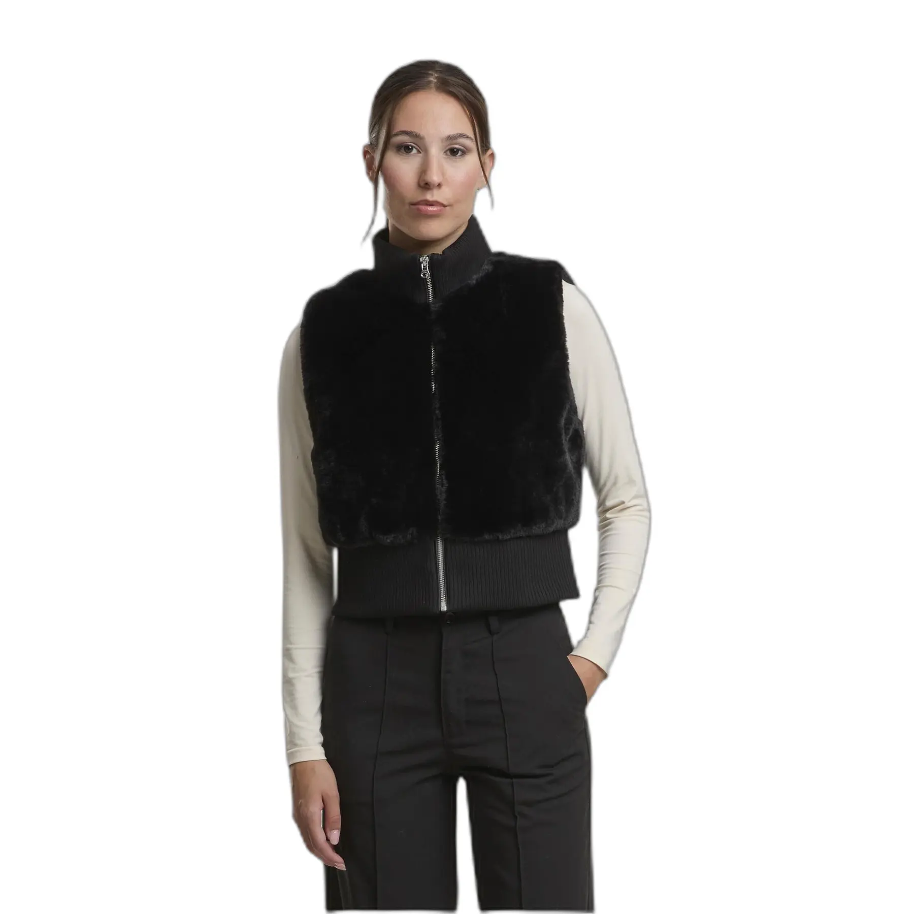 Weste ohne Ärmel aus künstlichem Pelz für Damen Urban Classics