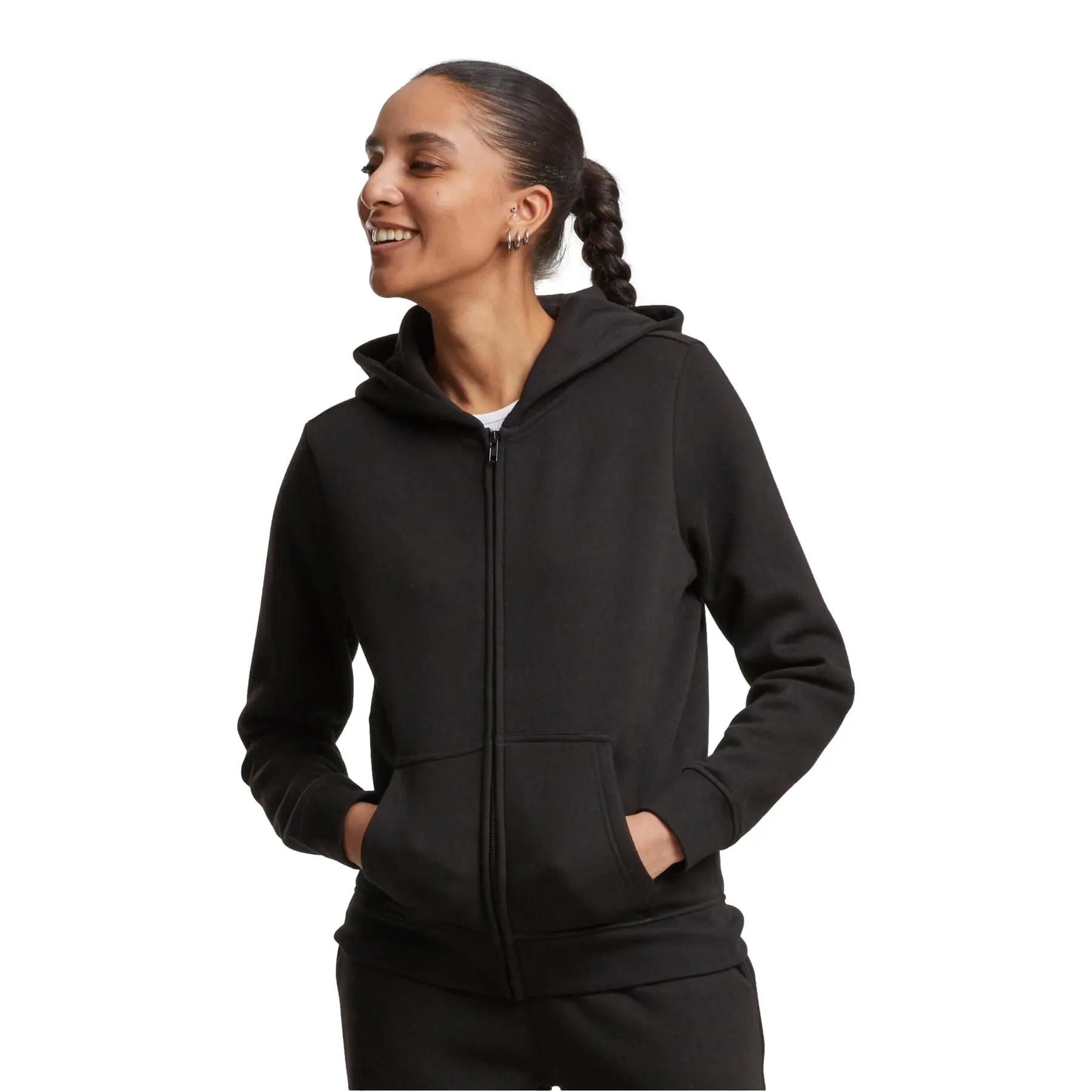 Felpa con cerniera a cappuccio da donna Urban Classics Basic Essential