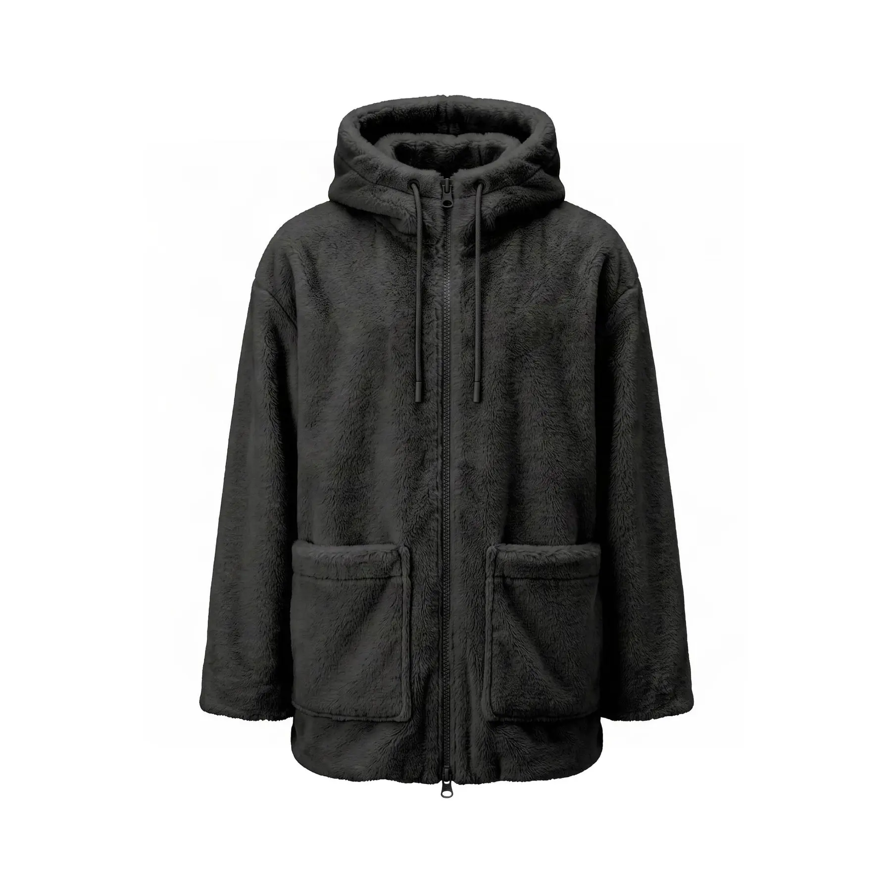 Kapuzenjacke für Damen Urban Classics Midi Teddy