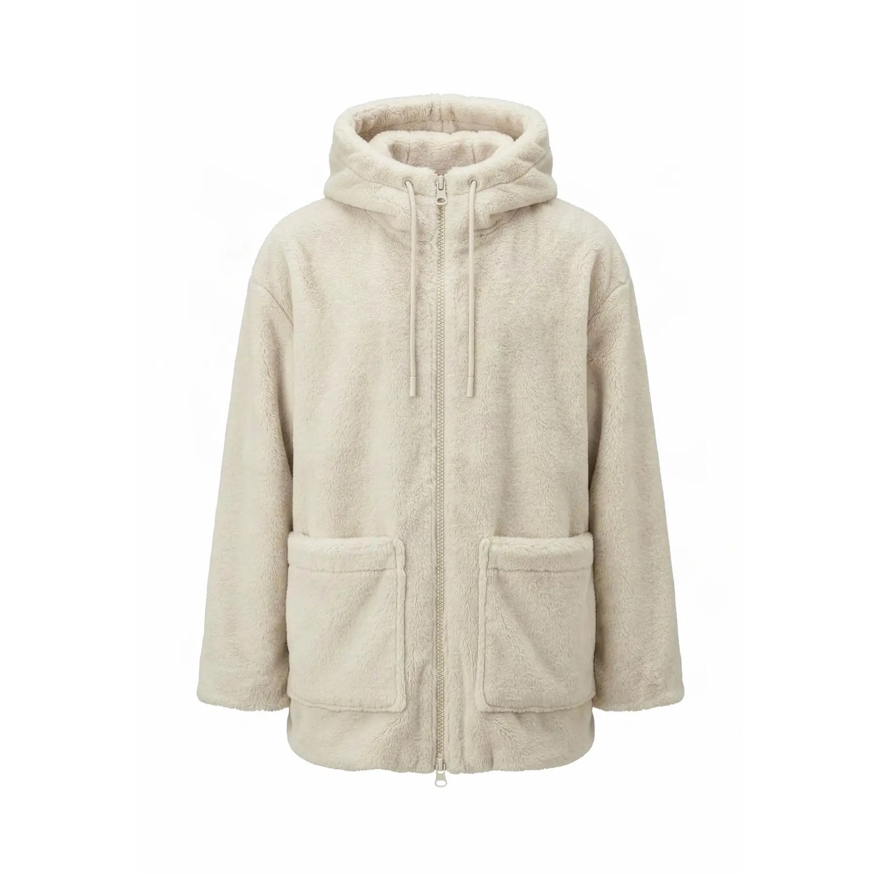 Kapuzenjacke für Damen Urban Classics Midi Teddy