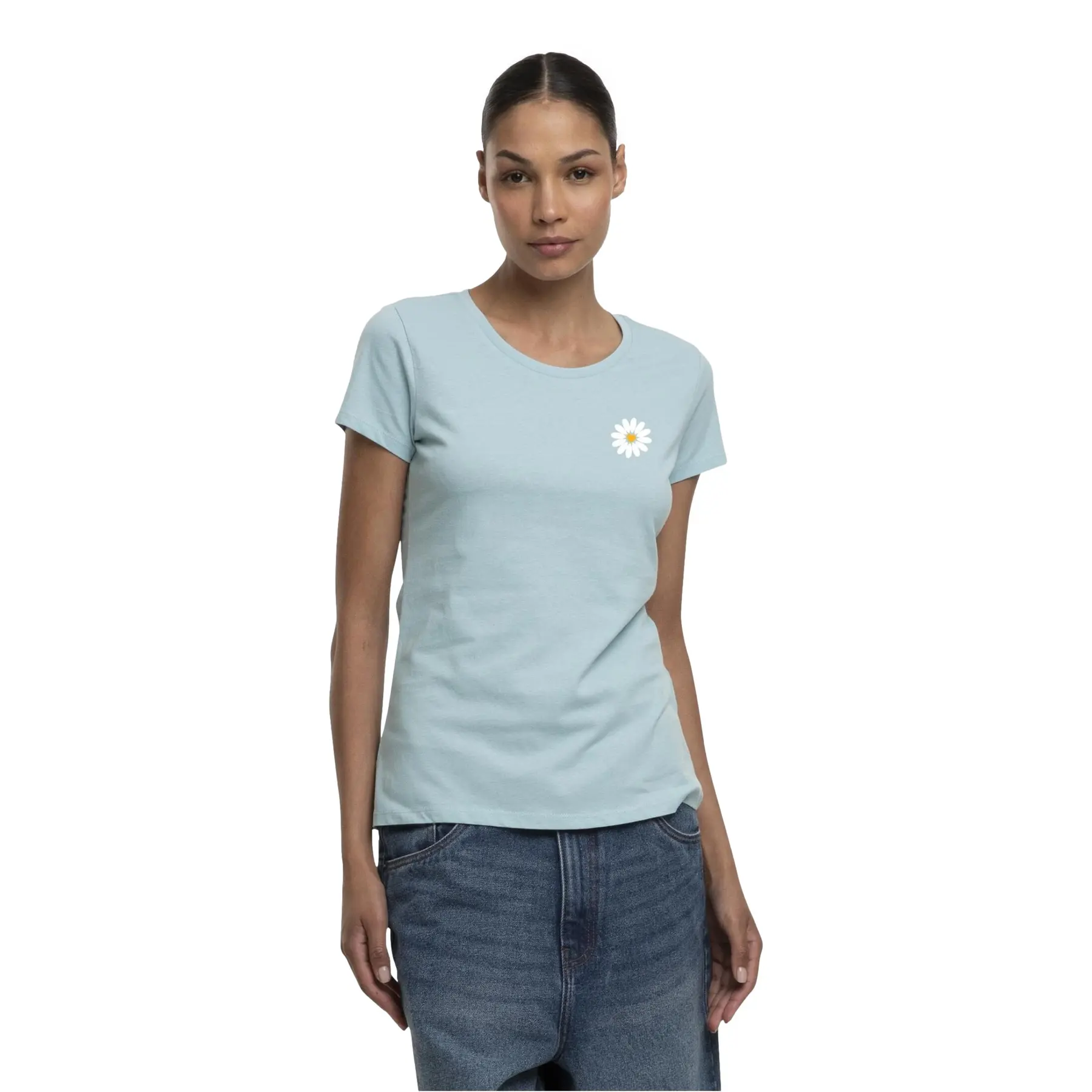 Damen T-Shirt Urban Classics Heartflower