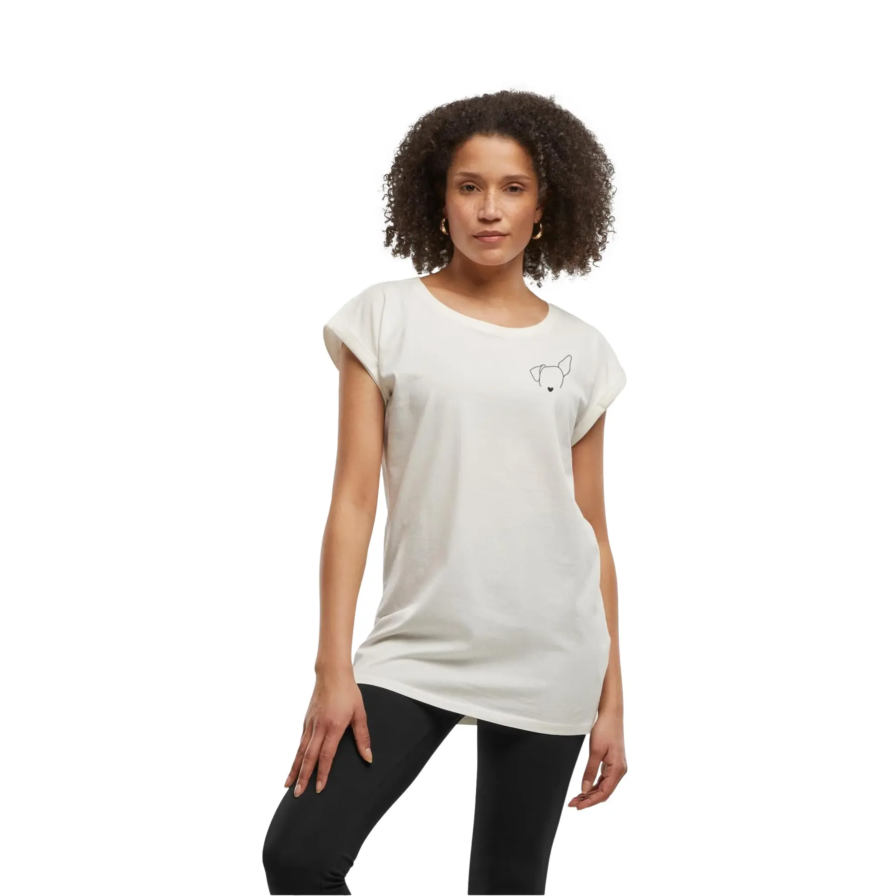 Damen T-Shirt Urban Classics Dog Shoulder
