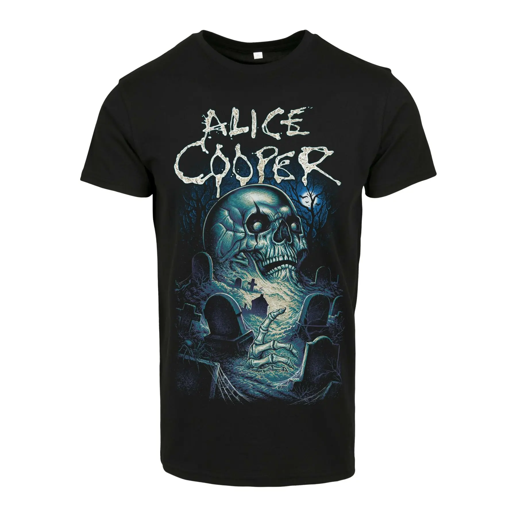 T-Shirt Urban Classics Alice Cooper Graveyard Blue