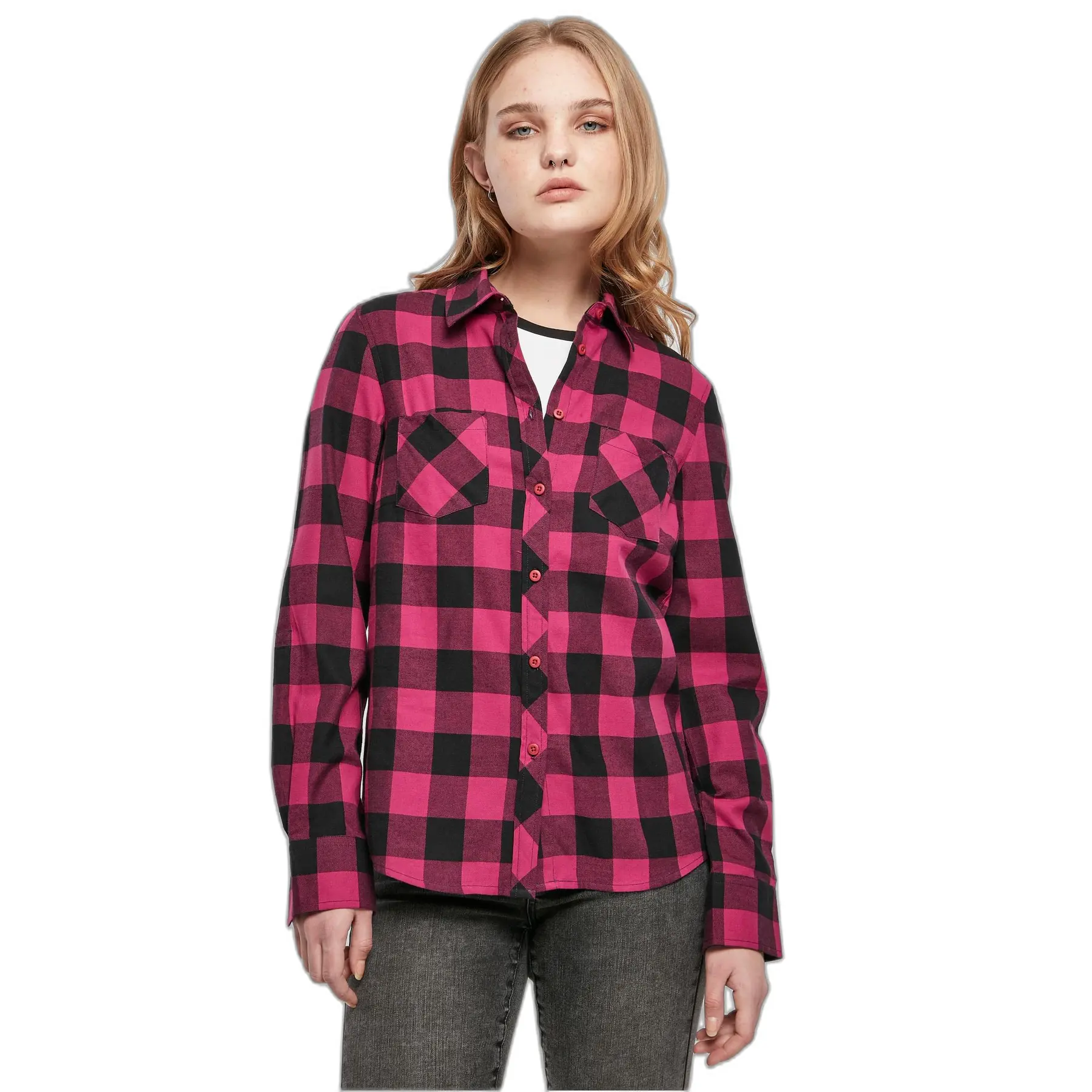 Flanellhemd, kariert, Damen Urban Classics