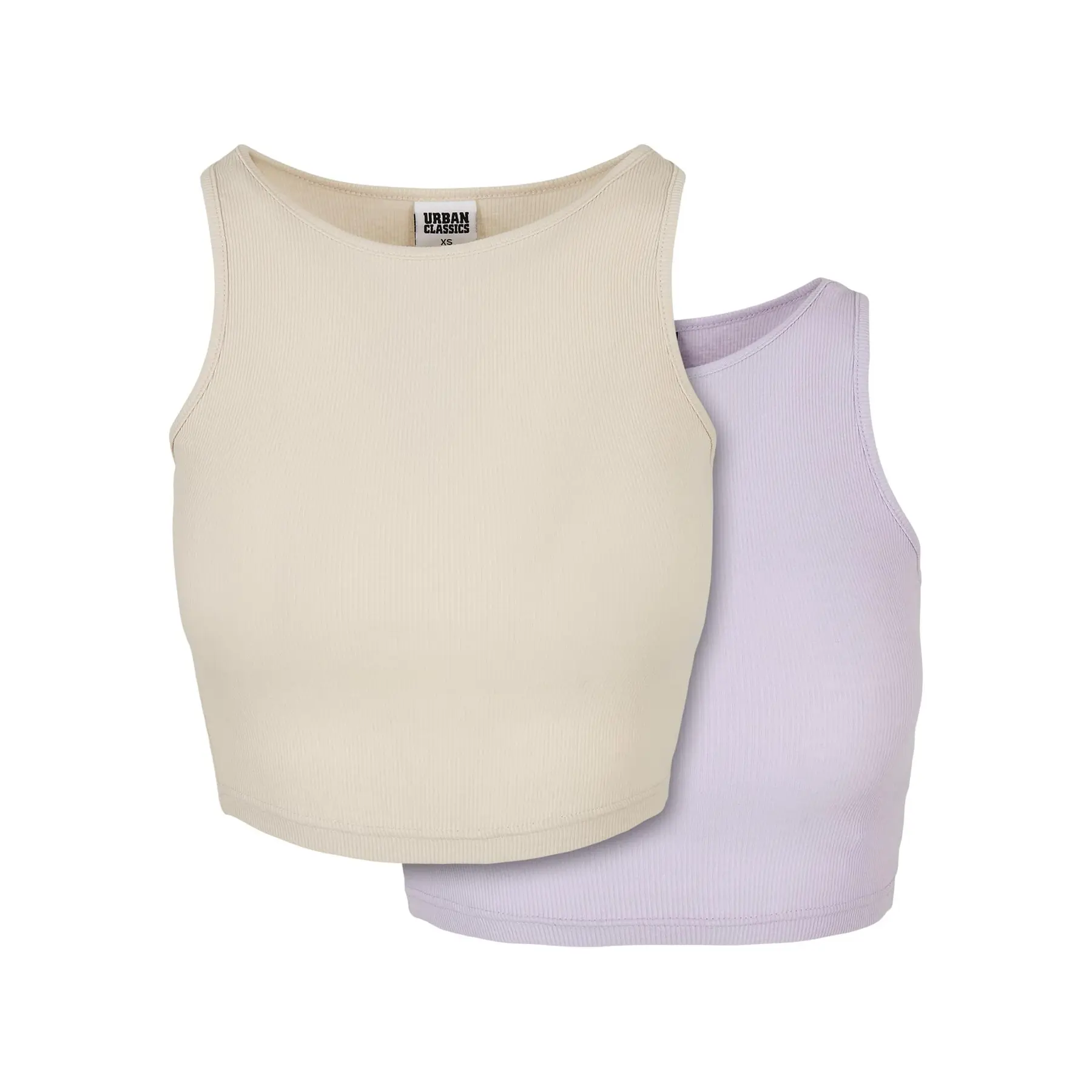 Kurze gerippte Tank-Tops, Damen Urban Classics (x2)