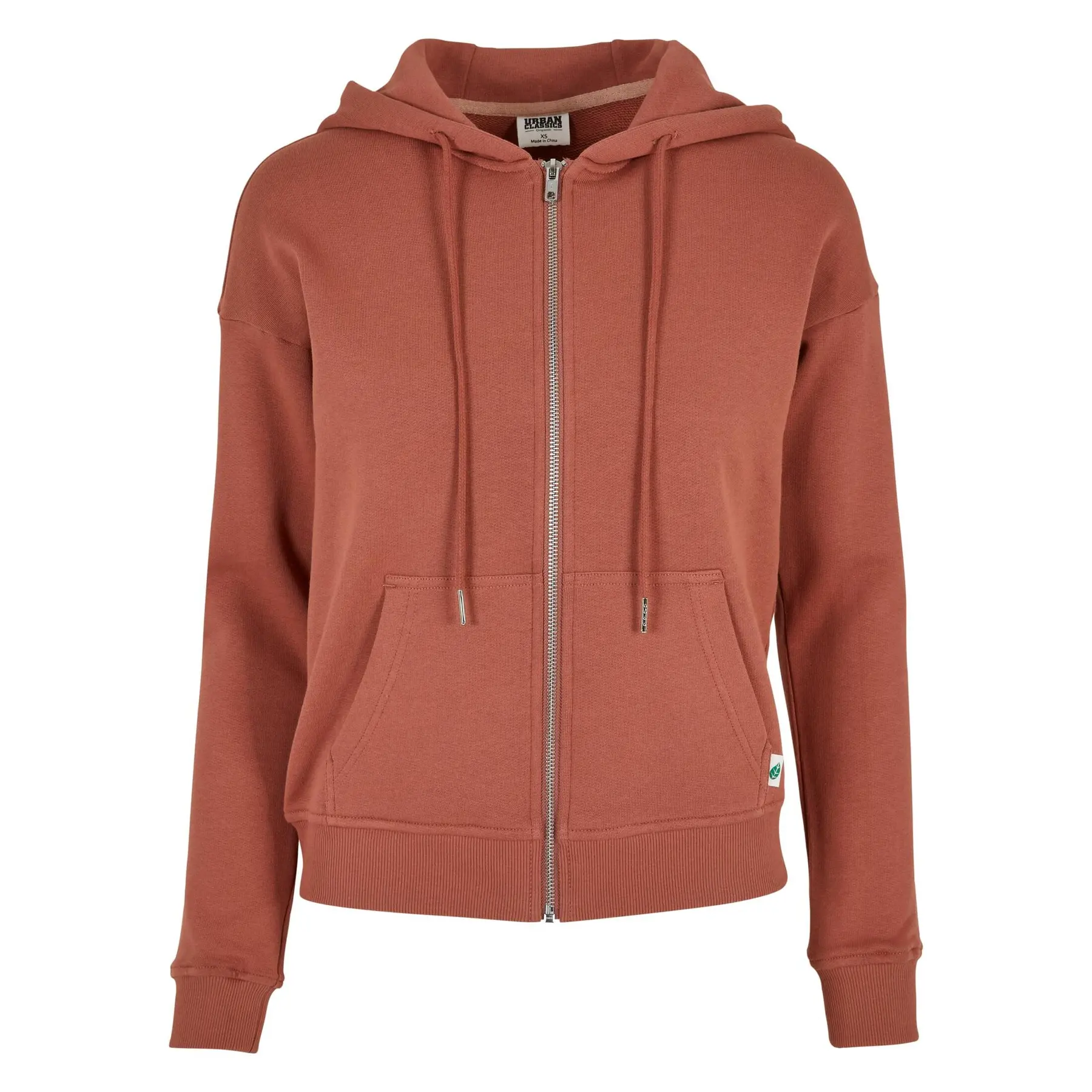 Sweat Kapuzenpullover mit Reißverschluss Damen Urban Classics Organic Terry