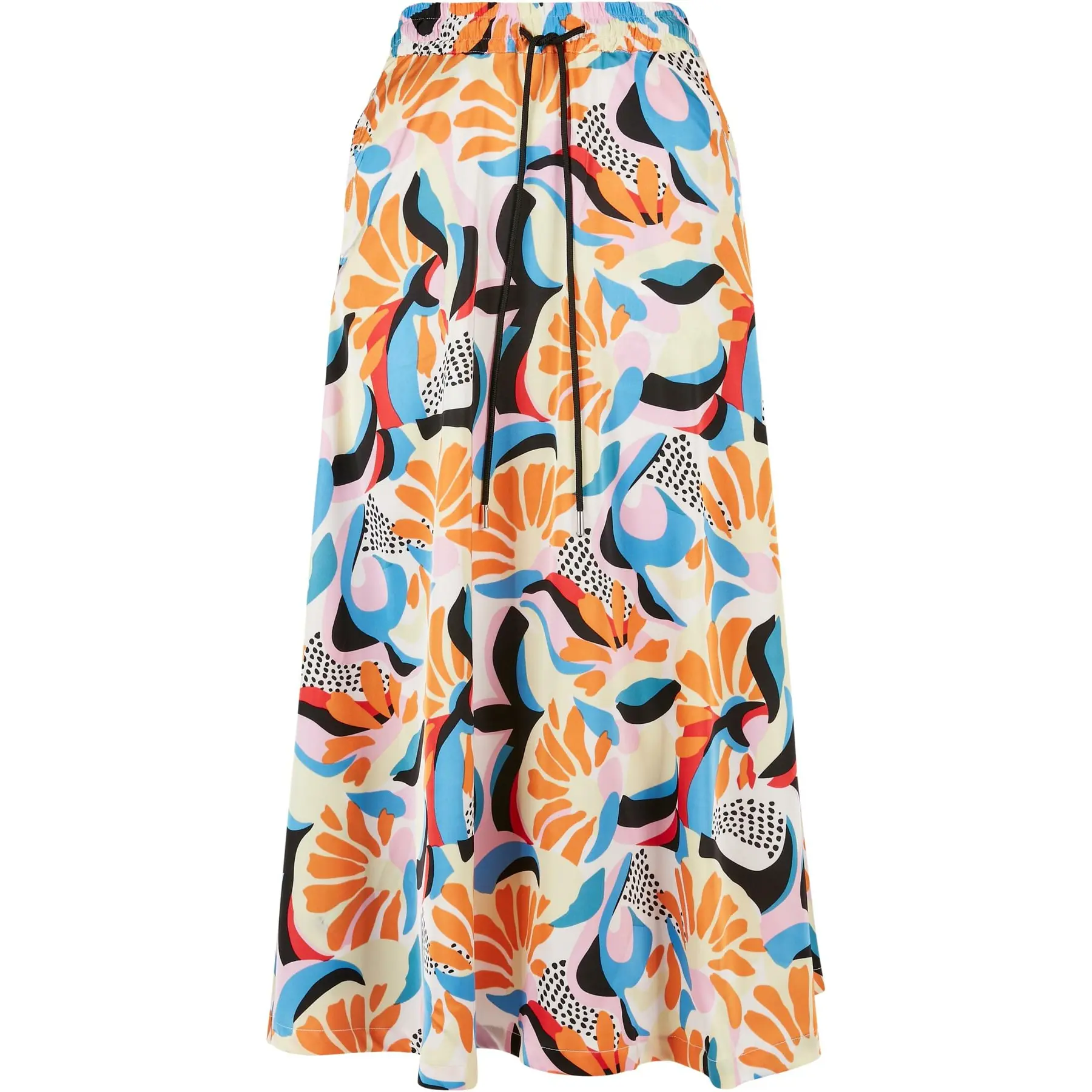 Jupe Mi-Longue En Satin Aop Femme Urban Classics Gt-image