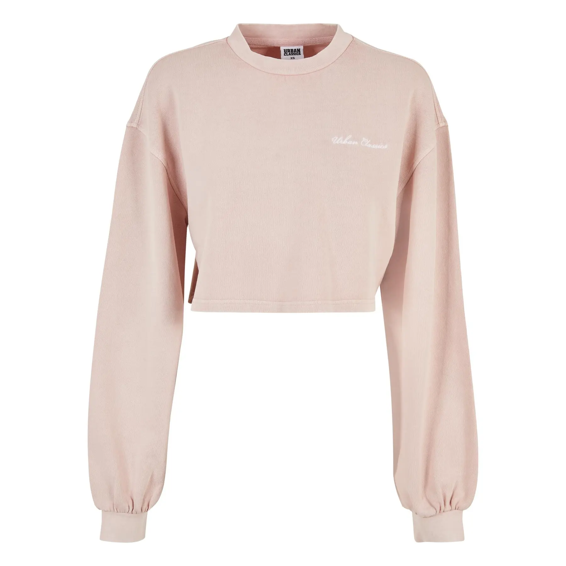 Sweatshirt Kragen rong court Frottee mit kleinen Stickereien Damen Urban Classics