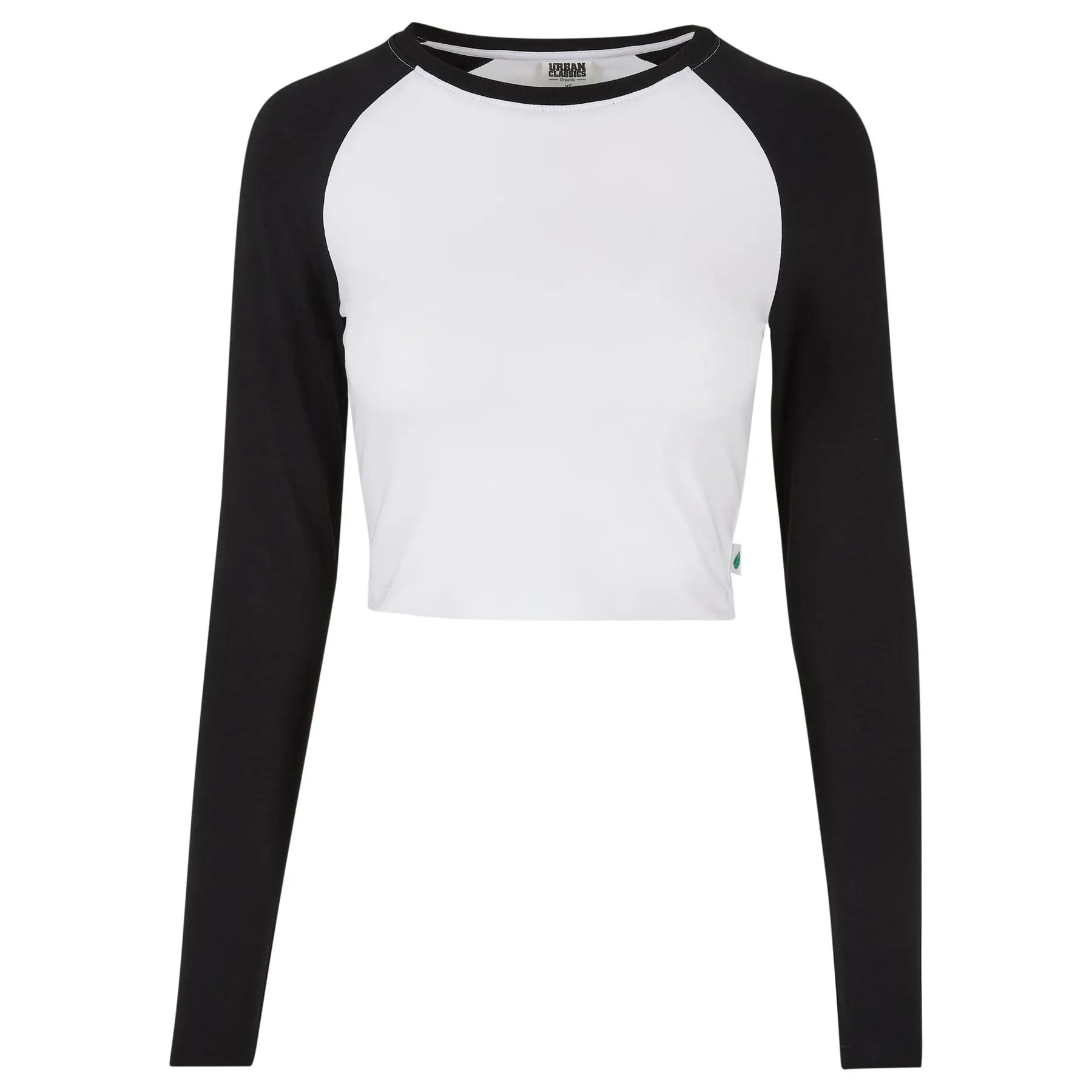 Women's organic long sleeve crop T-shirt Urban Classics Retro Baseball