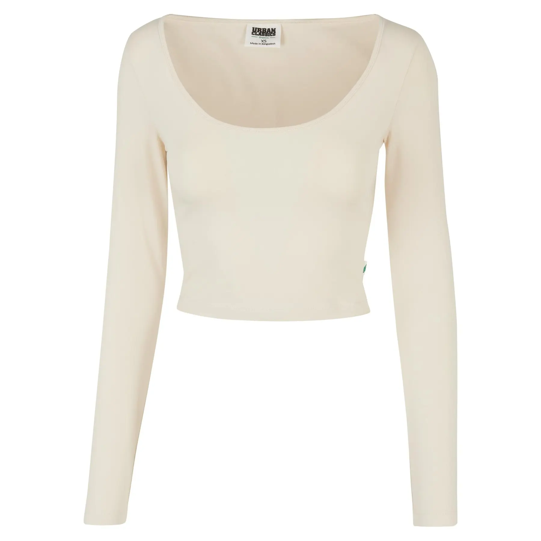Urban Classics - Organic Cropped Longsleeve top - XXL - Ivoorkleurig