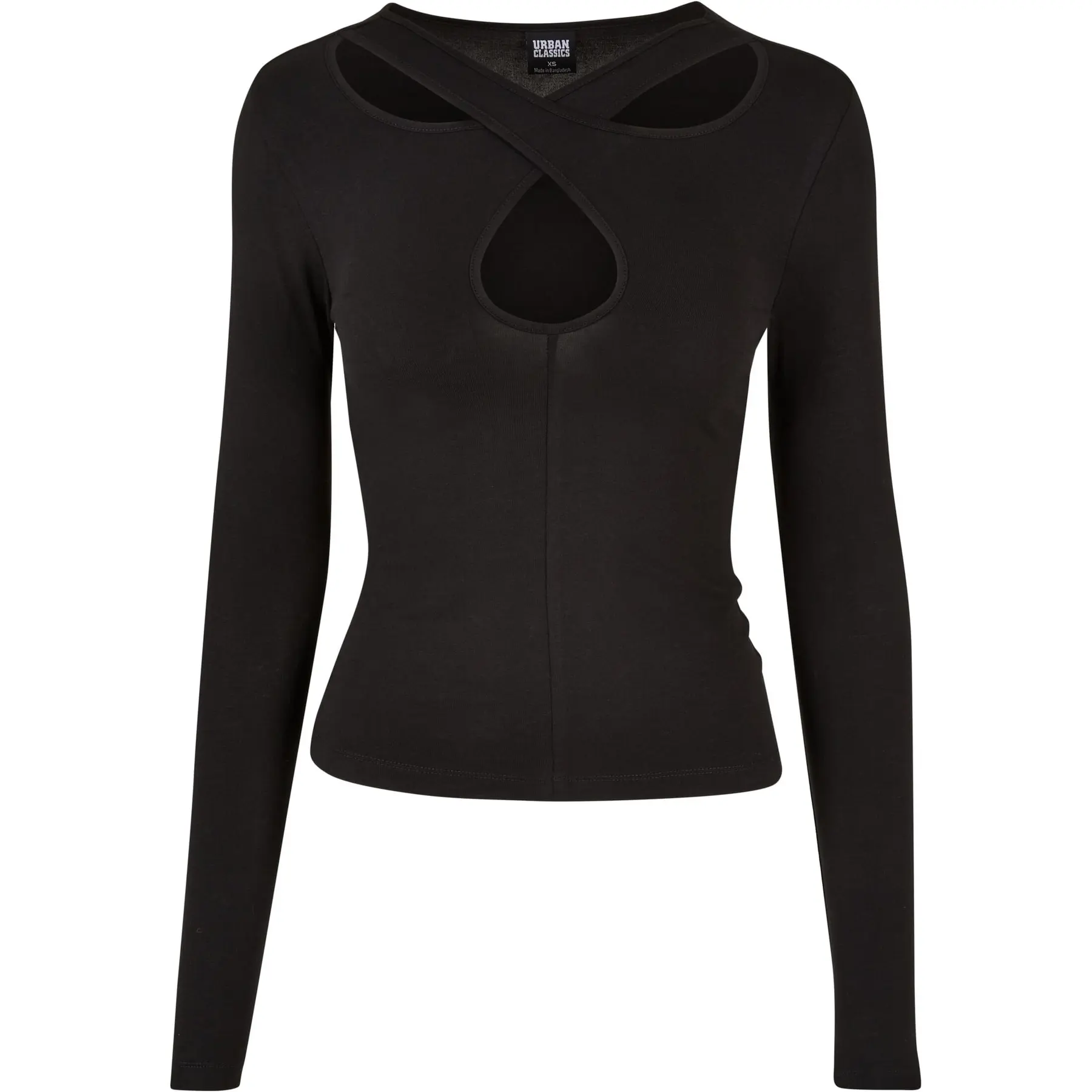 T-shirt da donna a maniche lunghe Urban Classics Crossed Cut Out