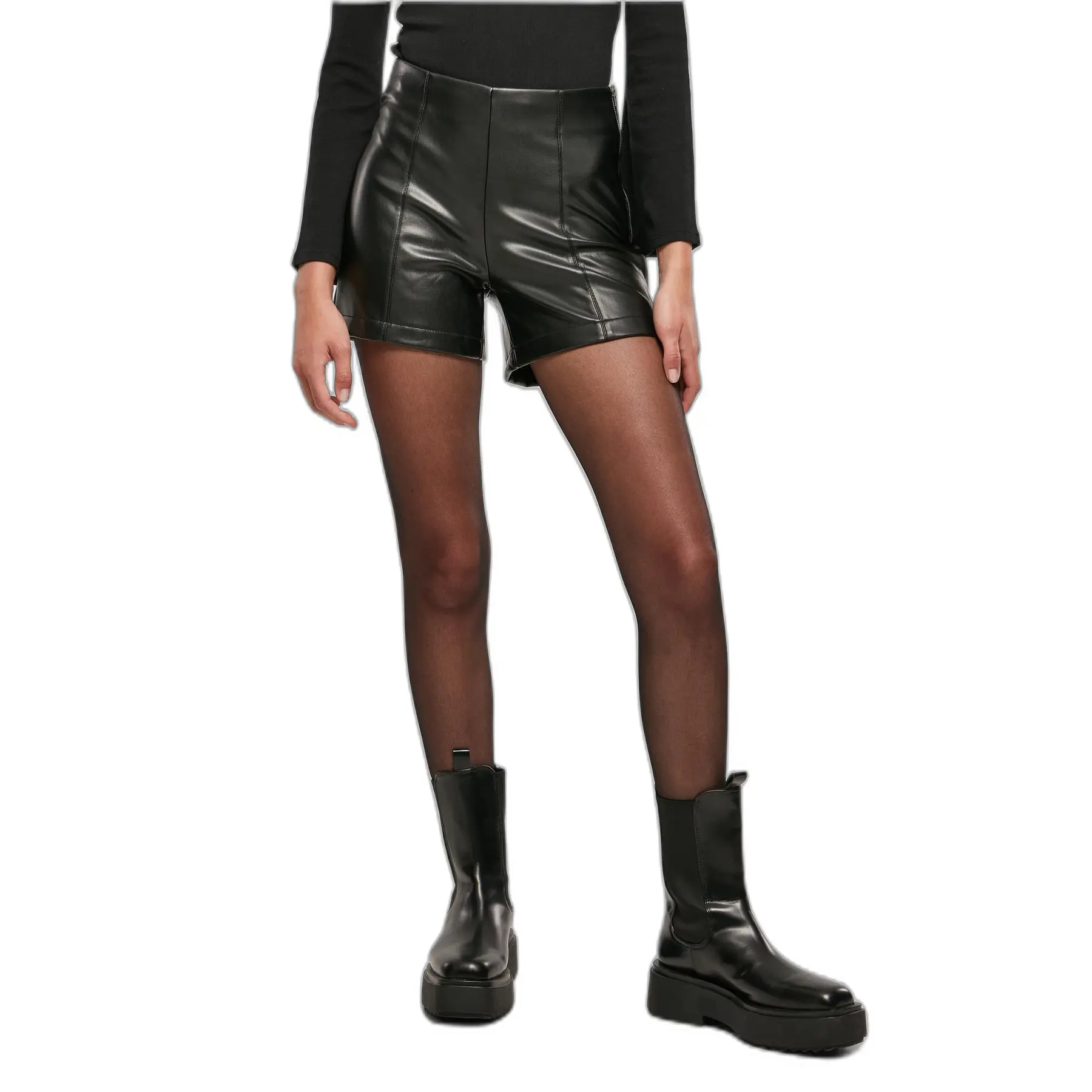 Kunstledershorts Damen Urban Classics