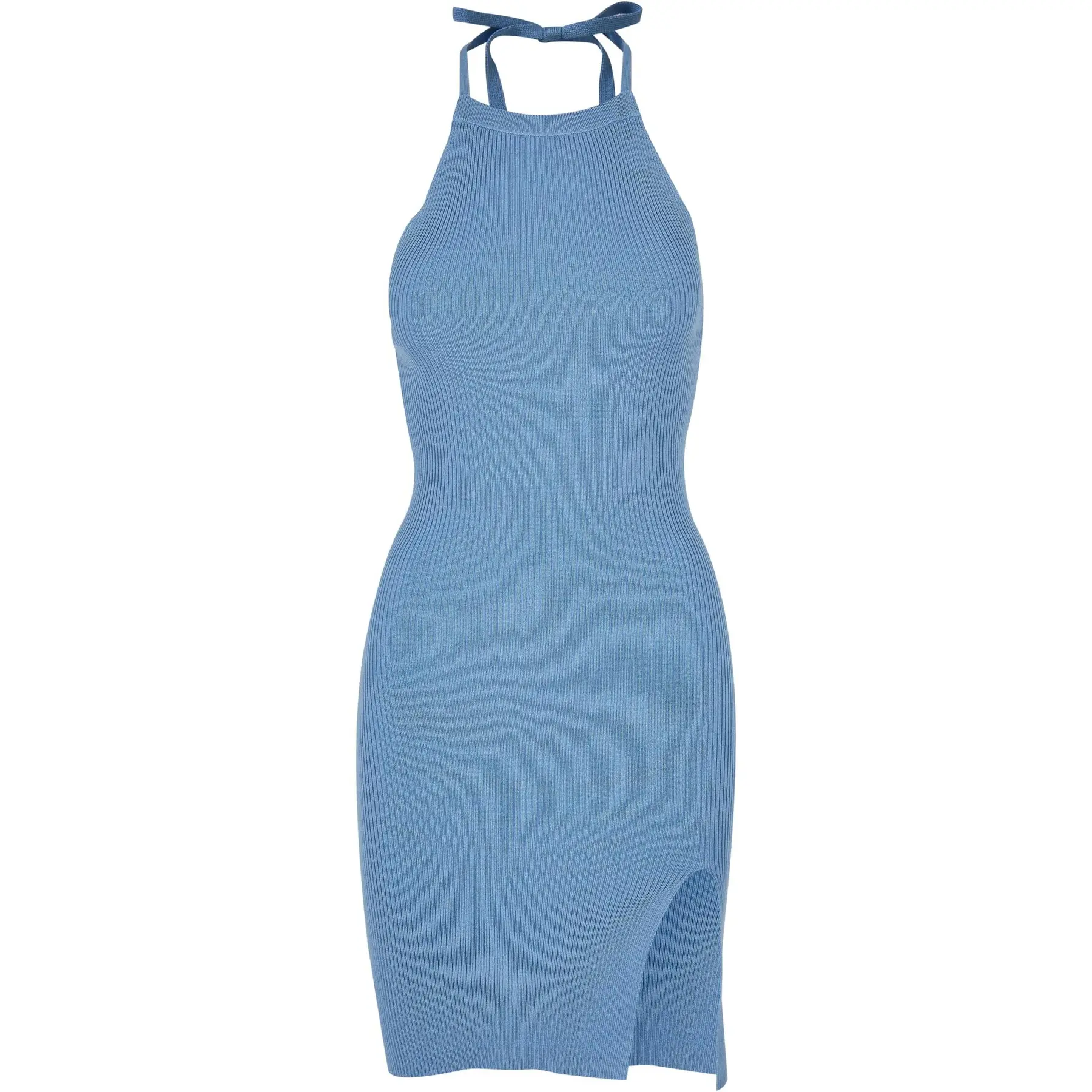 Rippenstrickkleid mit Halsausschnitt, Damen Urban Classics