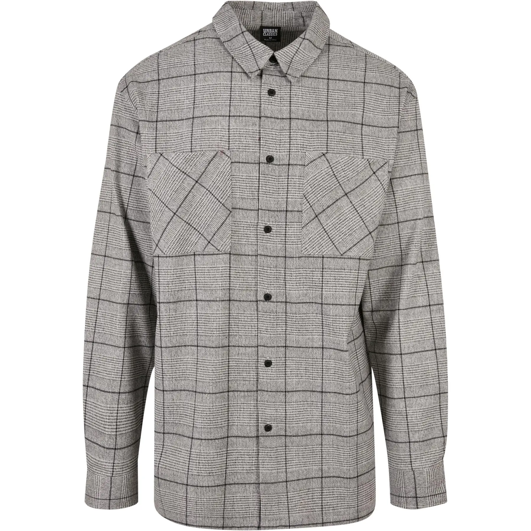 Camicia a quadri oversize a maniche lunghe