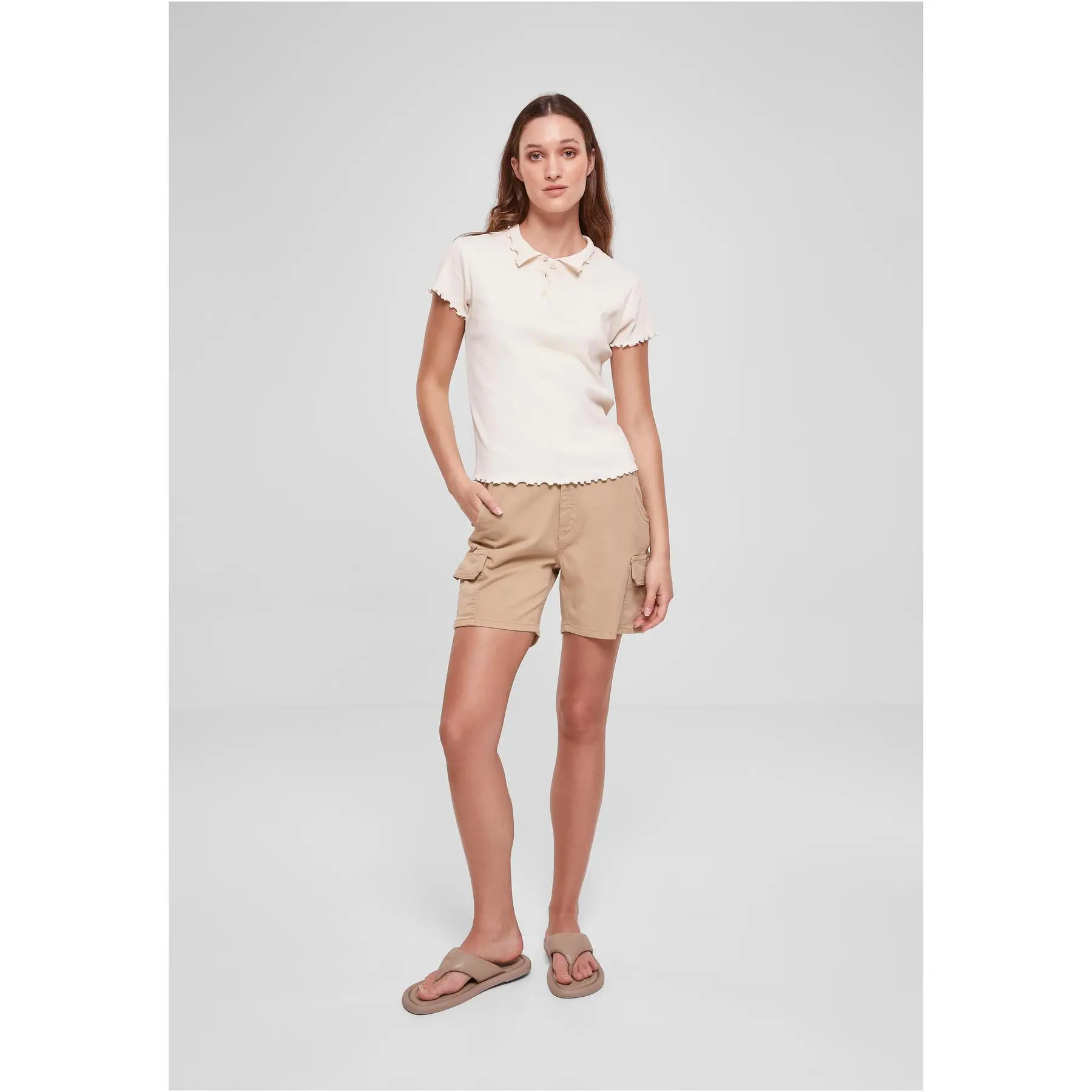Polo donna taglie forti Urban Classics Rib