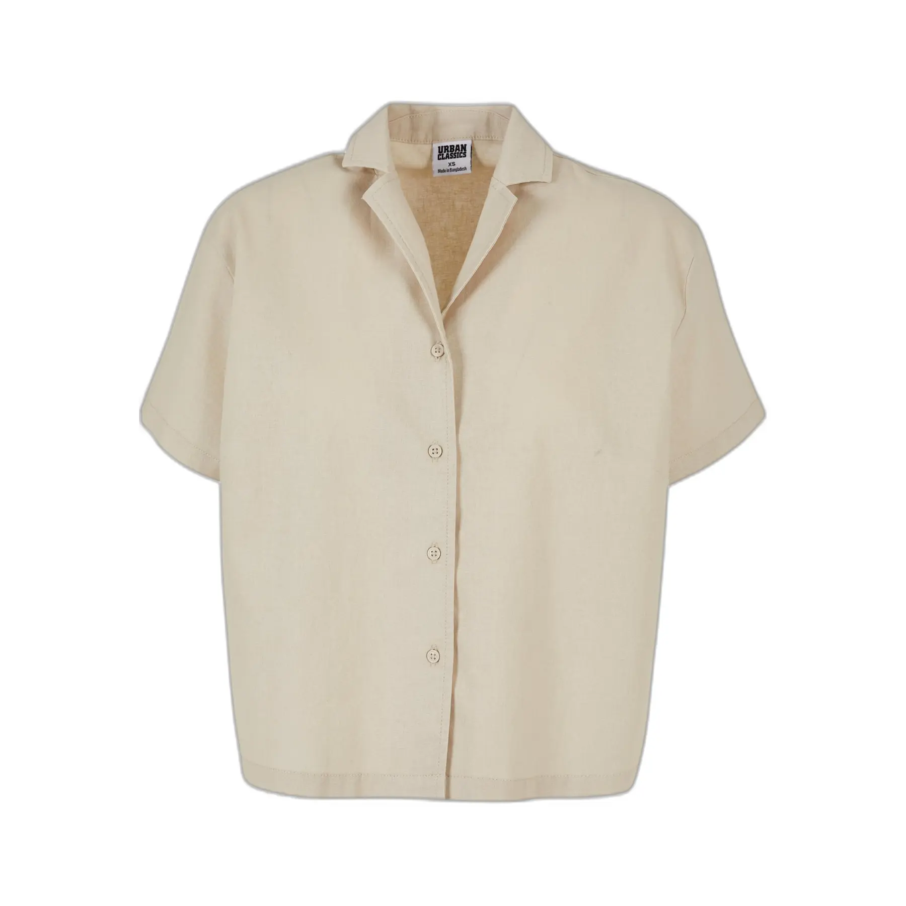 Camicia a maniche lunghe da uomo lino taglie forti donna Urban Classics