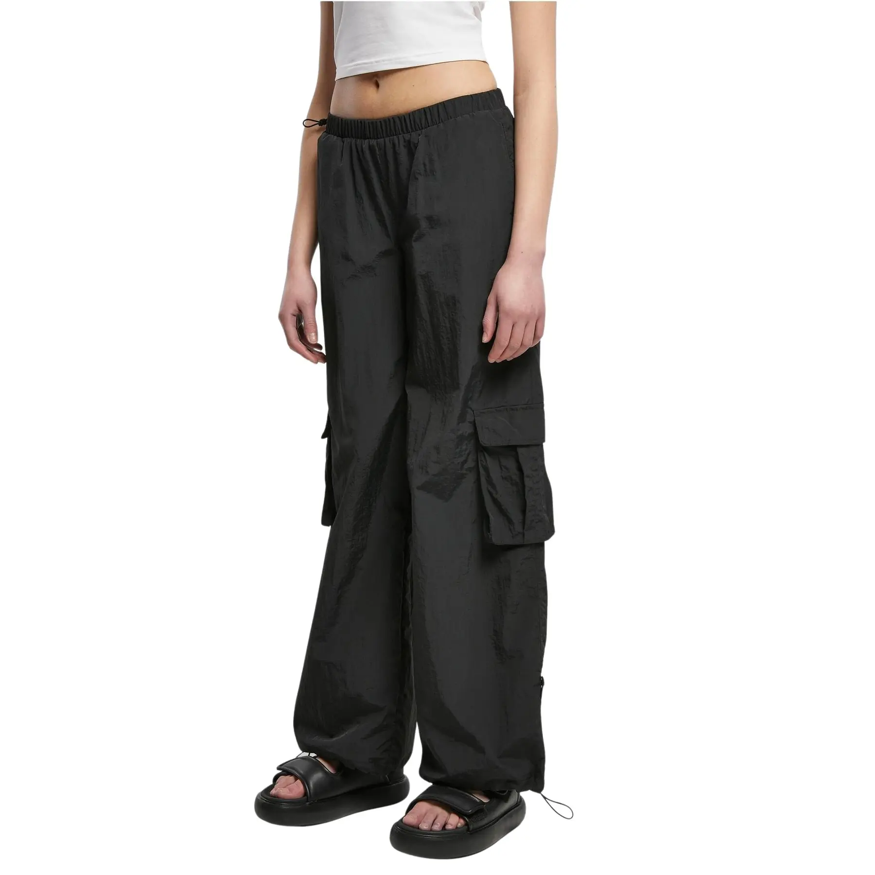 Hose cargo nylon large froissé Damen Urban Classics