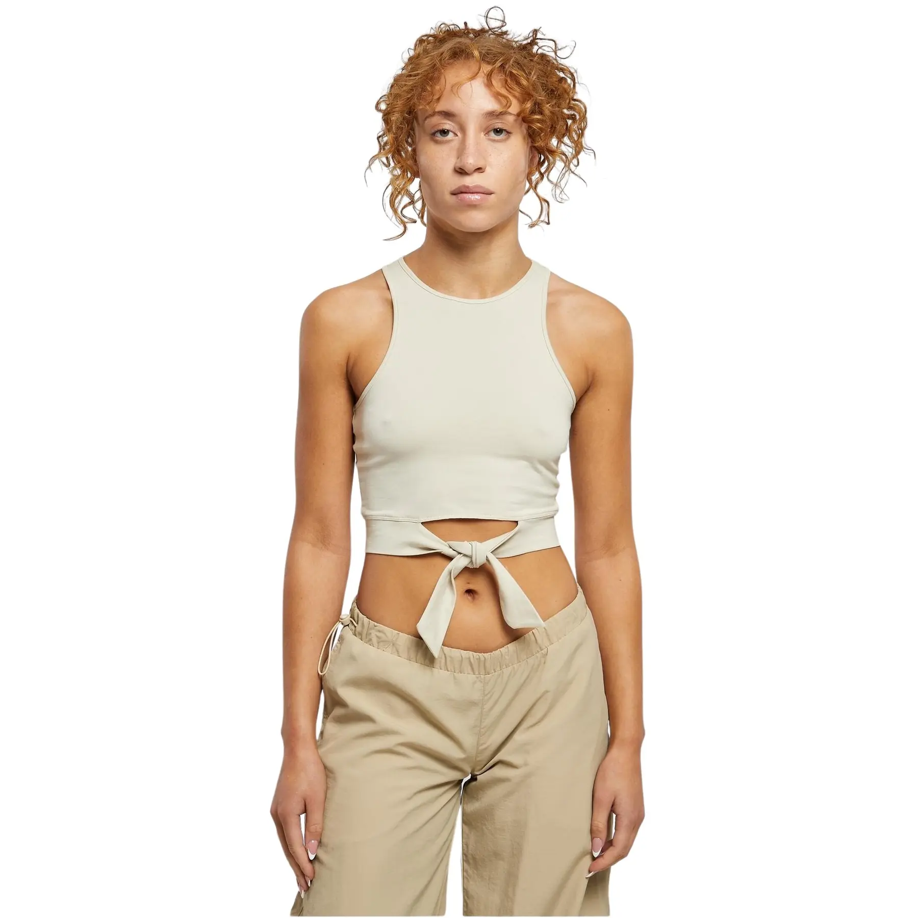 Crossover-Top mit Schleifen, Damen Urban Classics