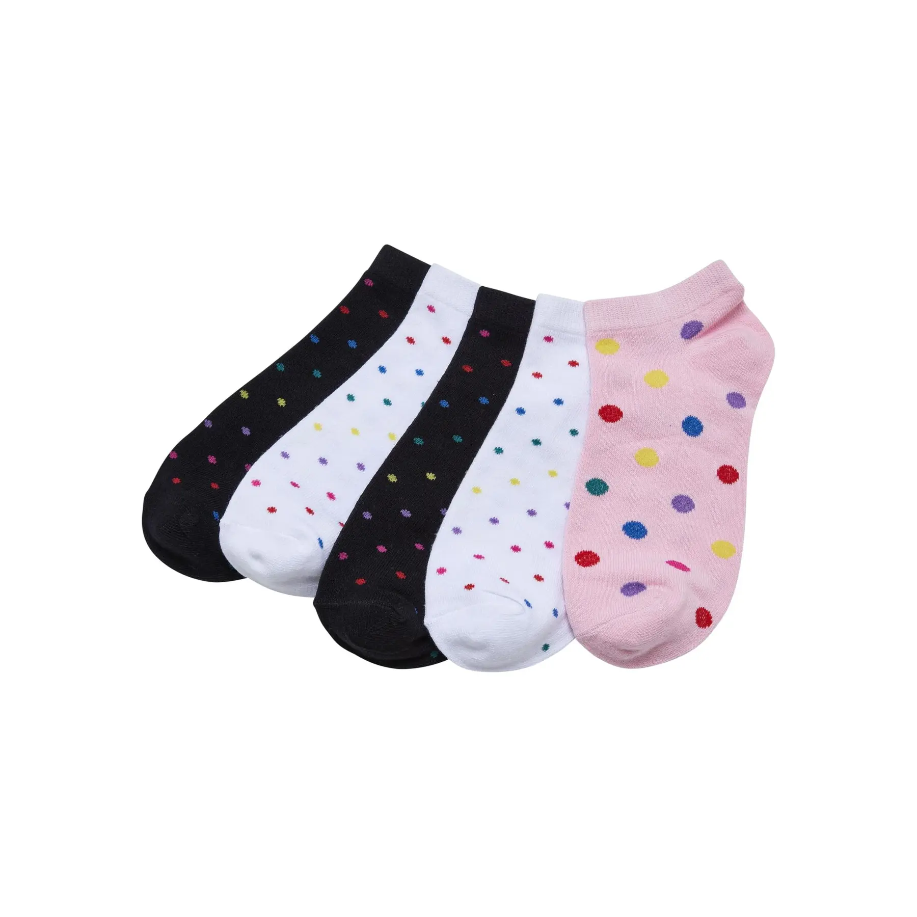 Paio di calzini a pois arcobaleno  (x5)