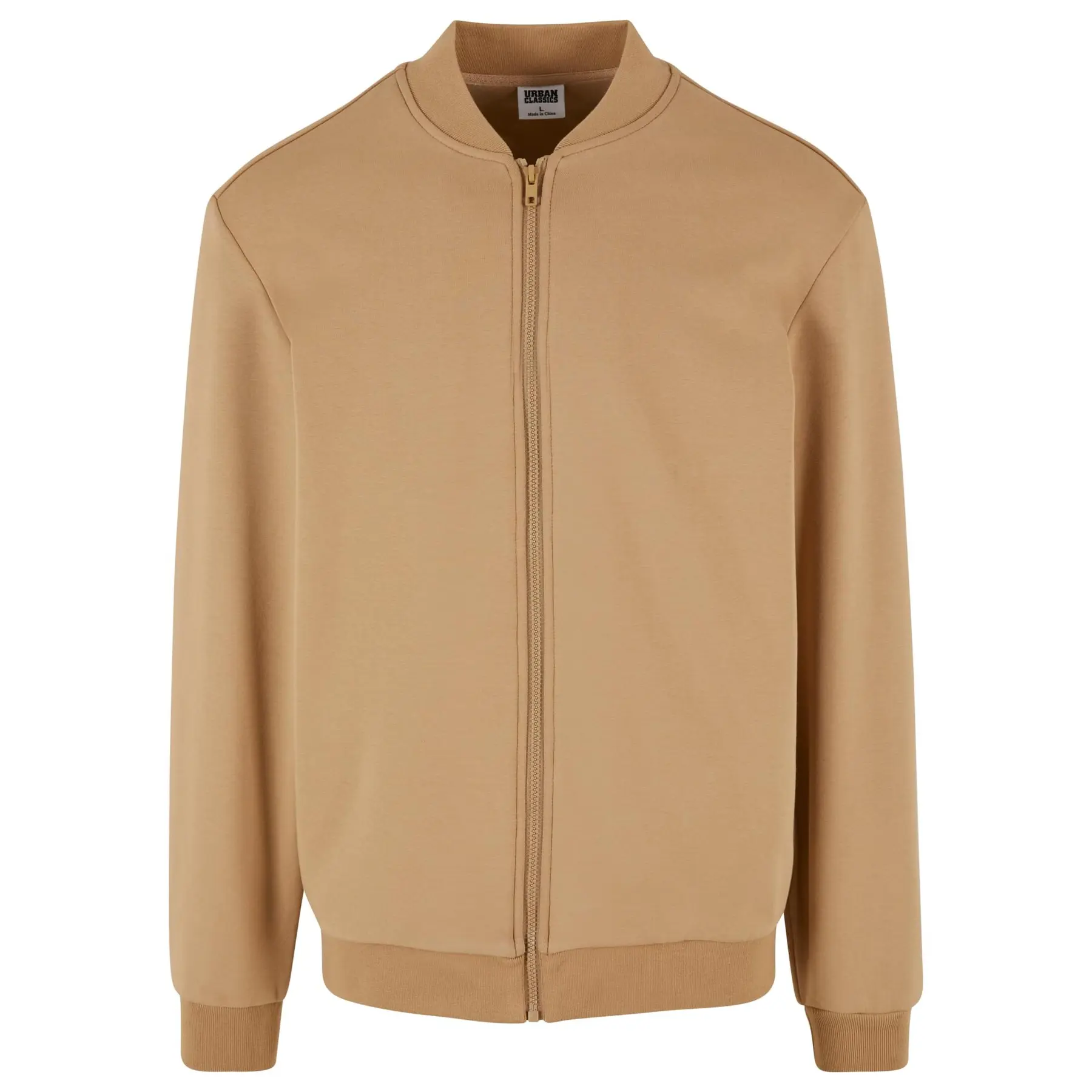 Urban Classics - Cozy College jacket Sweater/trui met rits - L - Beige