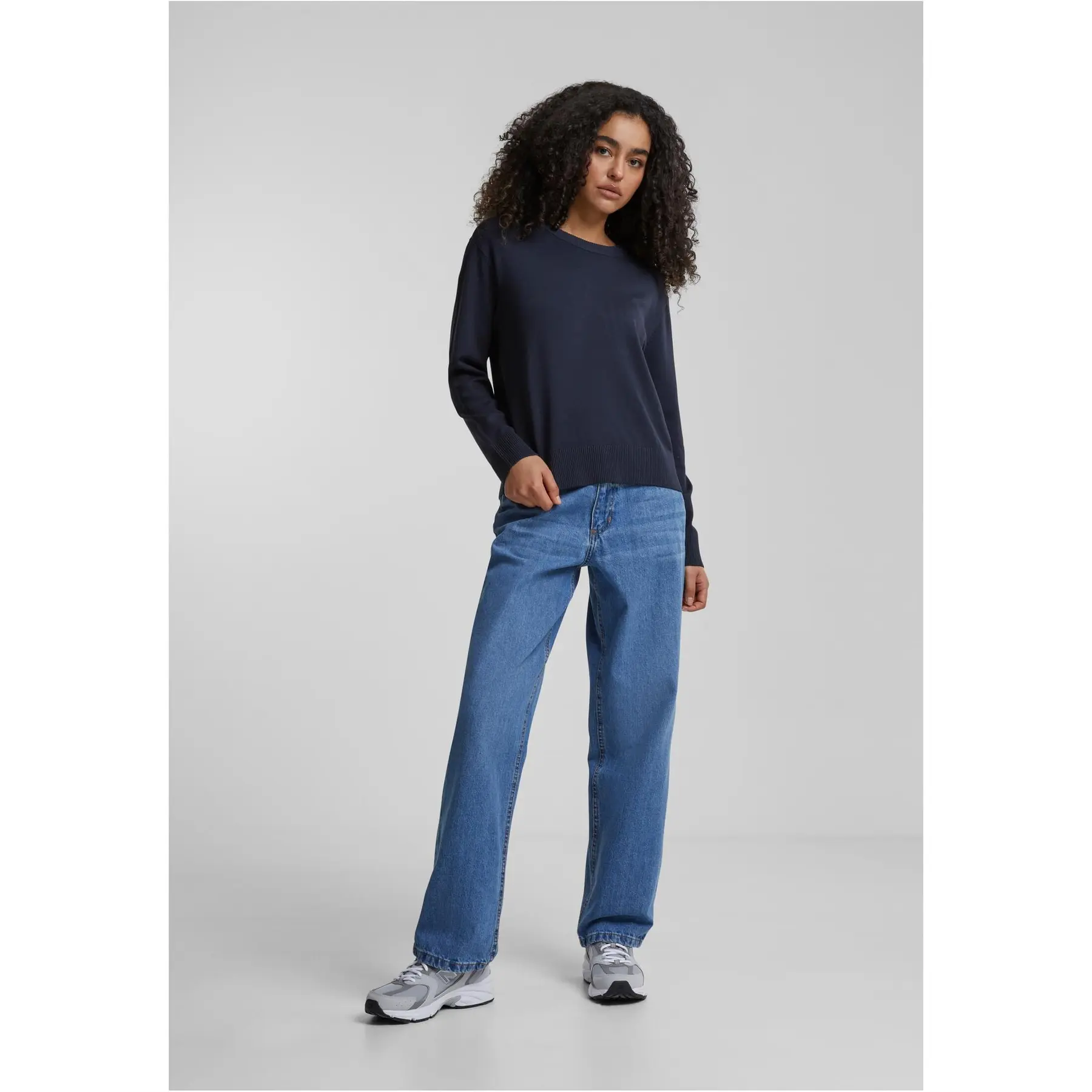 Damen Strickpullover mit Rundhalsausschnitt Urban Classics
