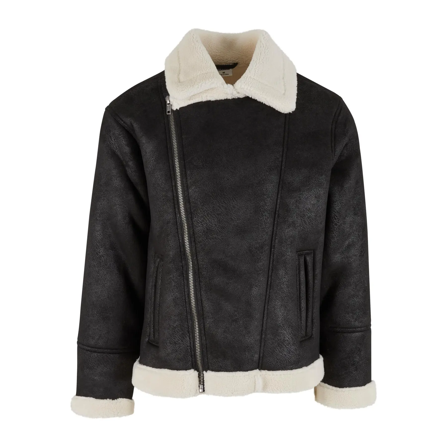 Giacca moto in pelle di pecora Urban Classics