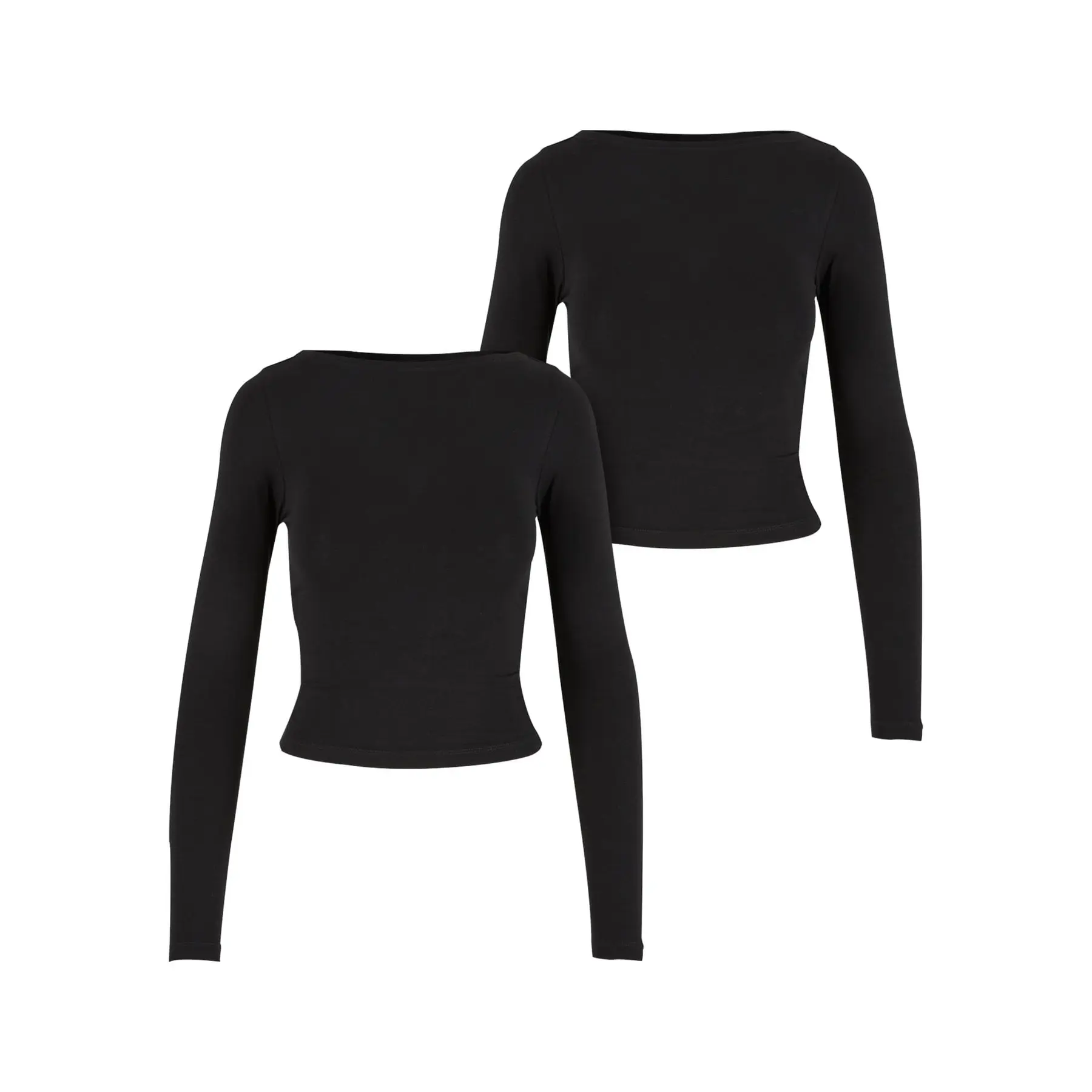 Maglietta a manica lunga da donna Urban Classics Ruffled Super Slim (x2)