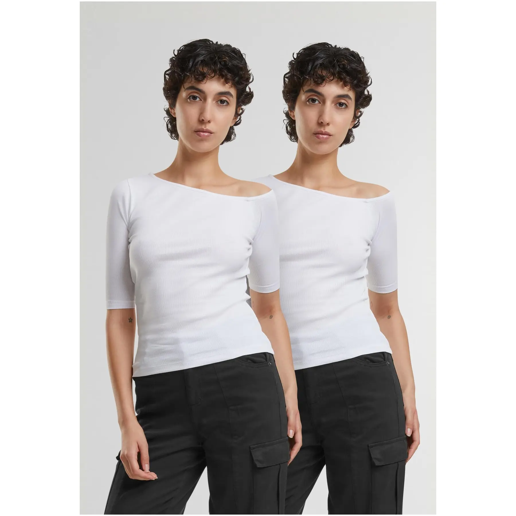 T-Shirt Urban Classics Organic Asymmetric (x2)