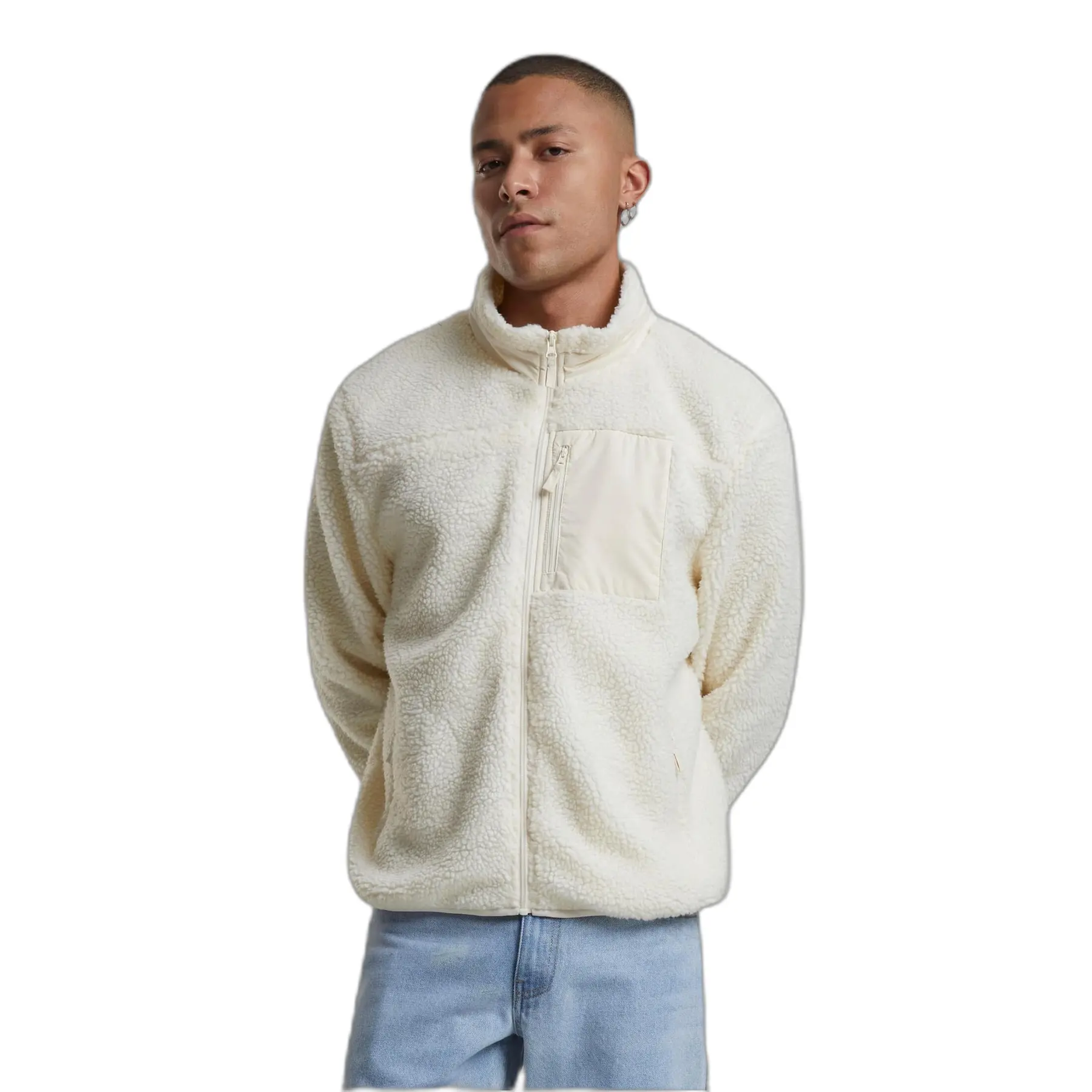 Polaire con zip e col alto  Teddy