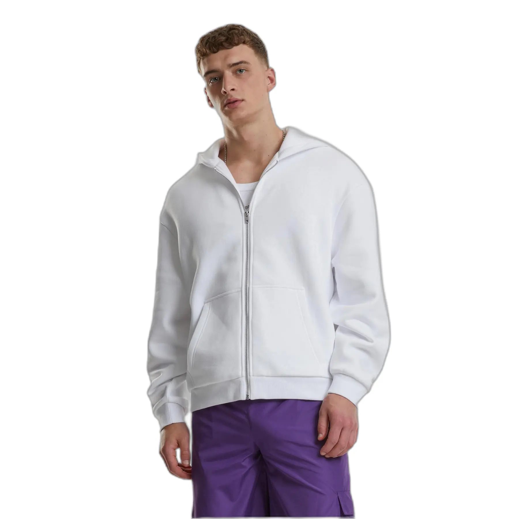 Felpa con cappuccio zip morbida Urban Classics
