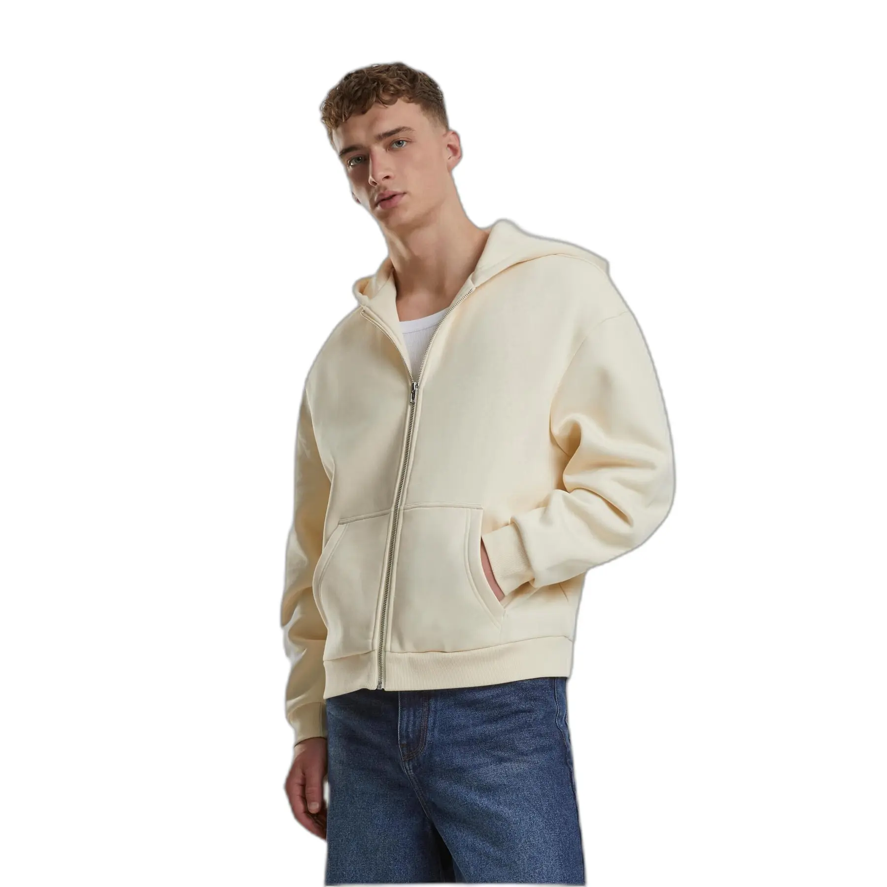 Felpa con cappuccio zip morbida Urban Classics