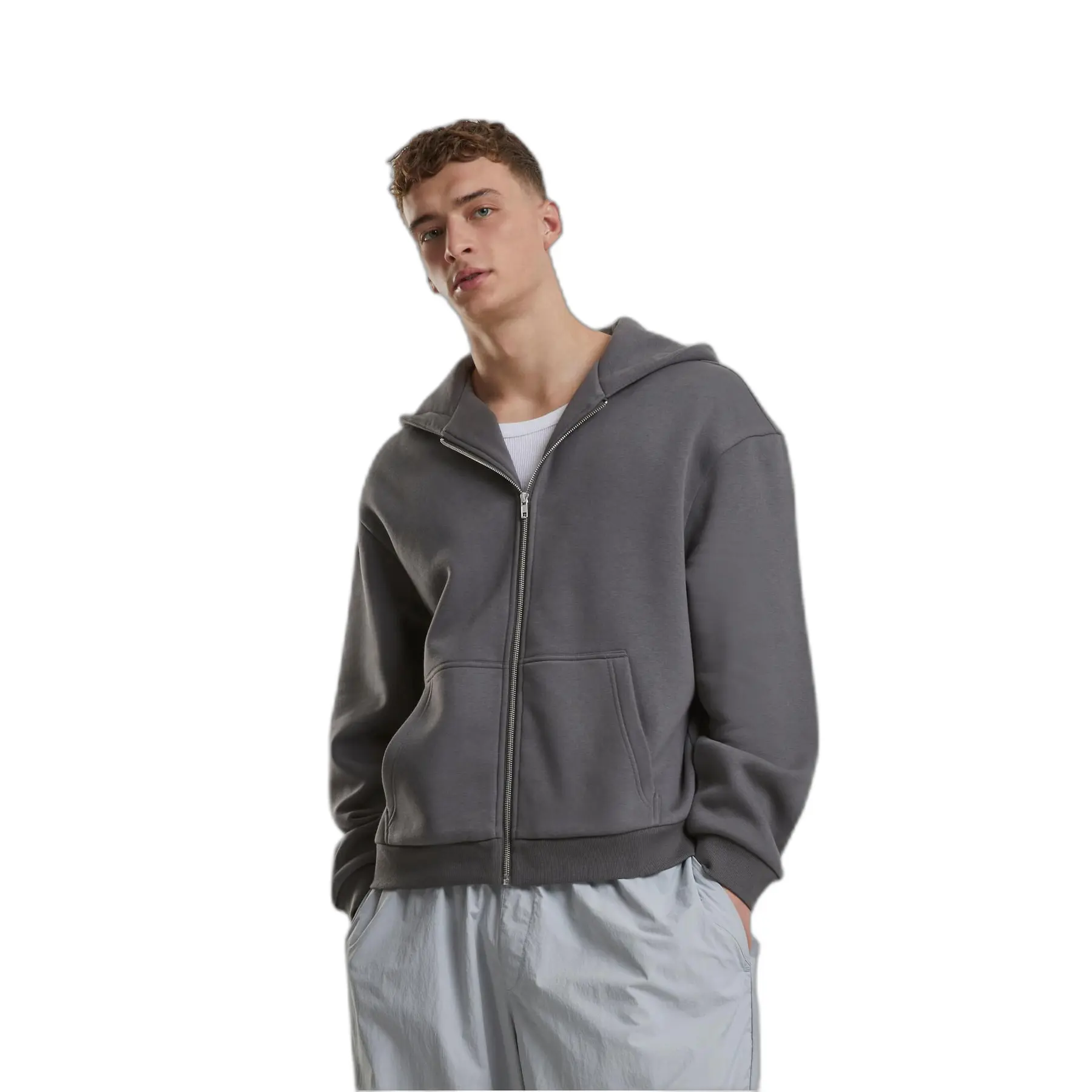 Felpa con cappuccio zip morbida Urban Classics