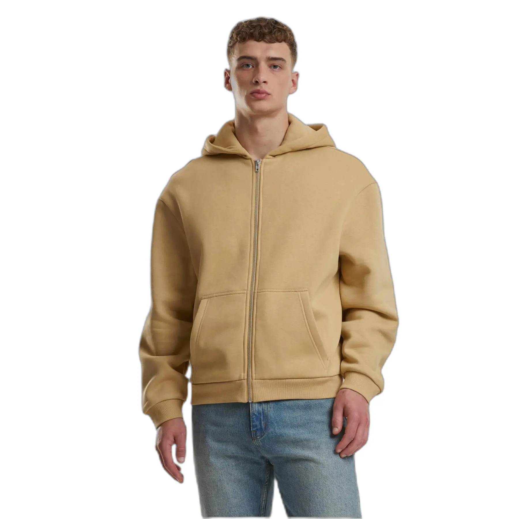 Felpa con cappuccio zip morbida Urban Classics