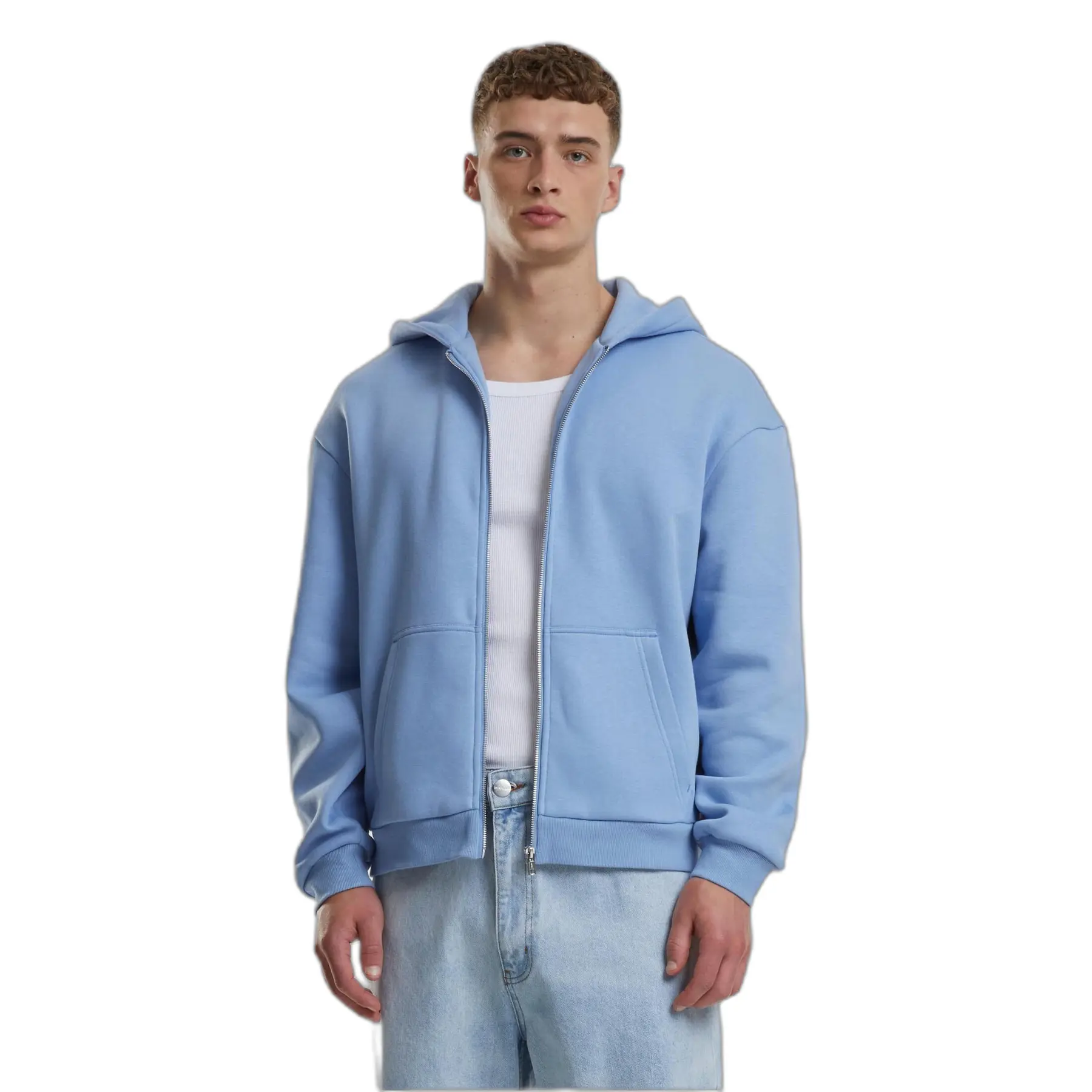 Felpa con cappuccio zip morbida Urban Classics