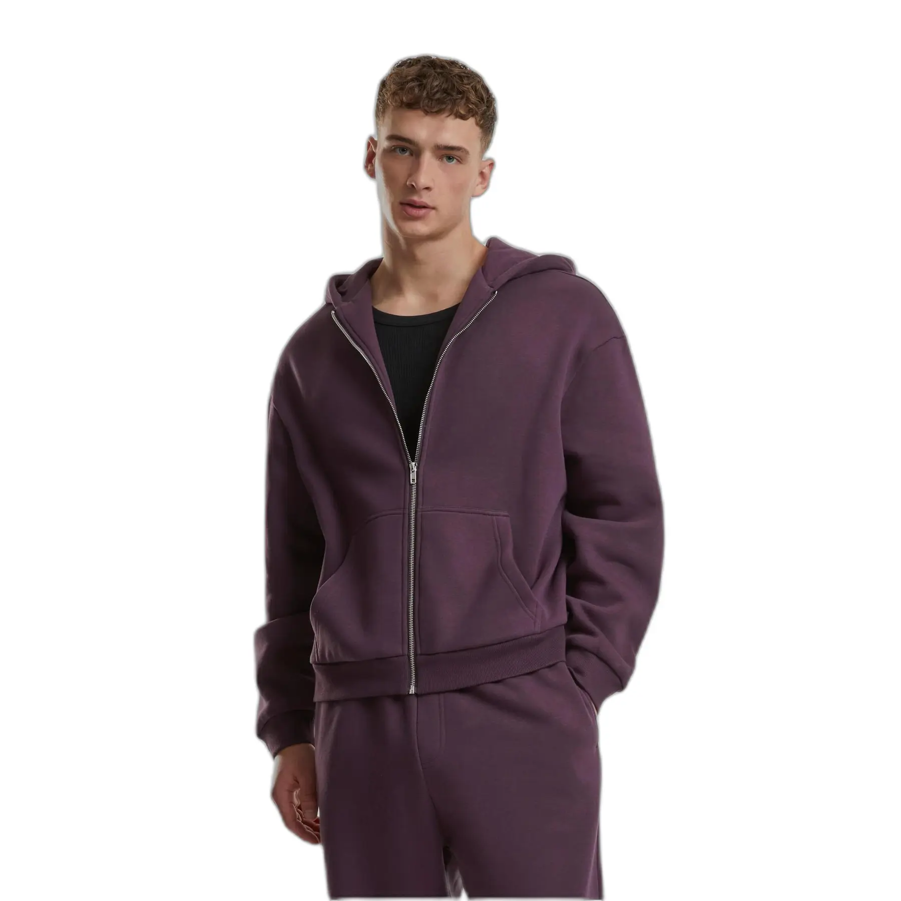 Urban Classics - Fluffy Vest met capuchon - 3XL - Paars