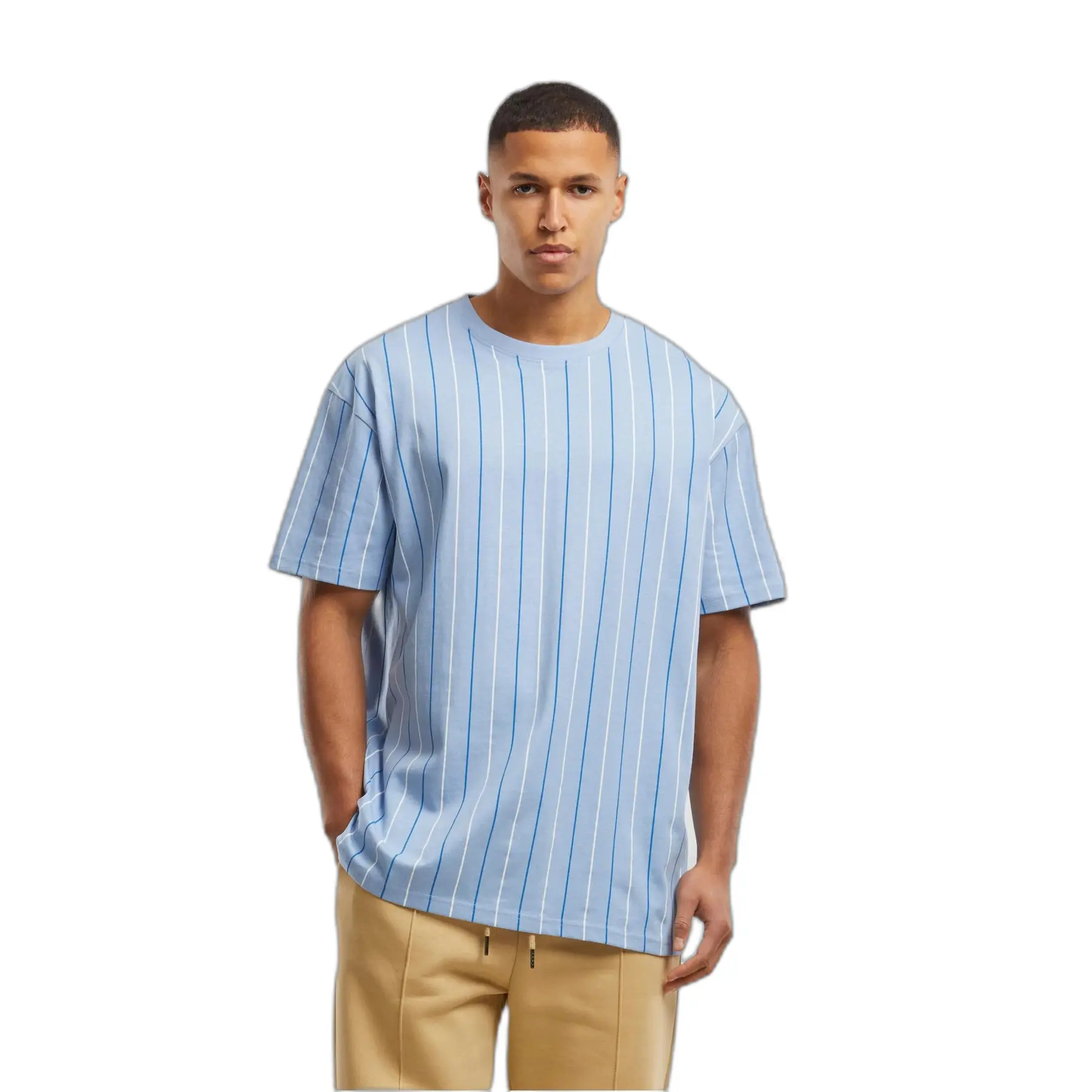 T-shirt da donna Urban Classics Printed Pinstripe