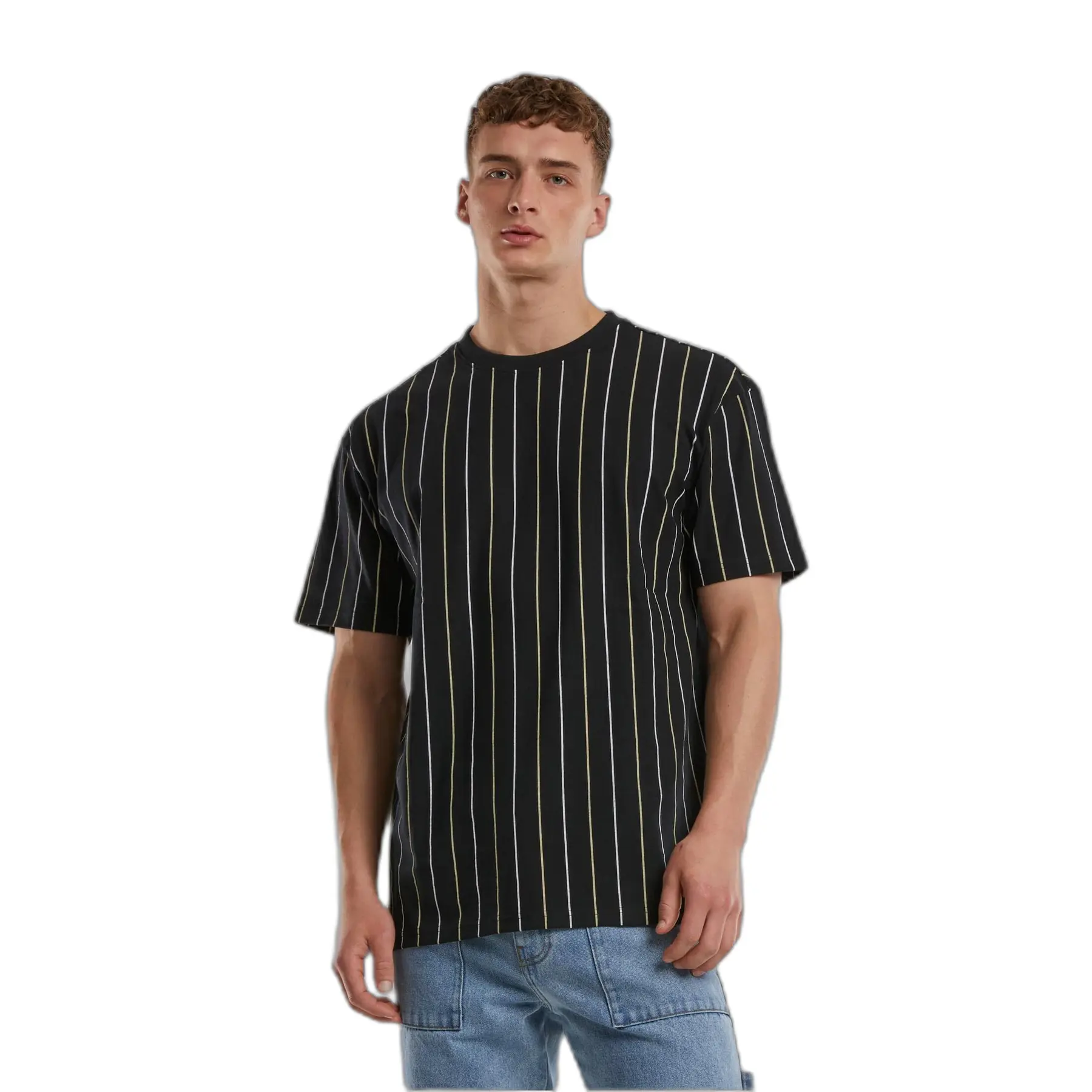 T-shirt da donna Urban Classics Printed Pinstripe