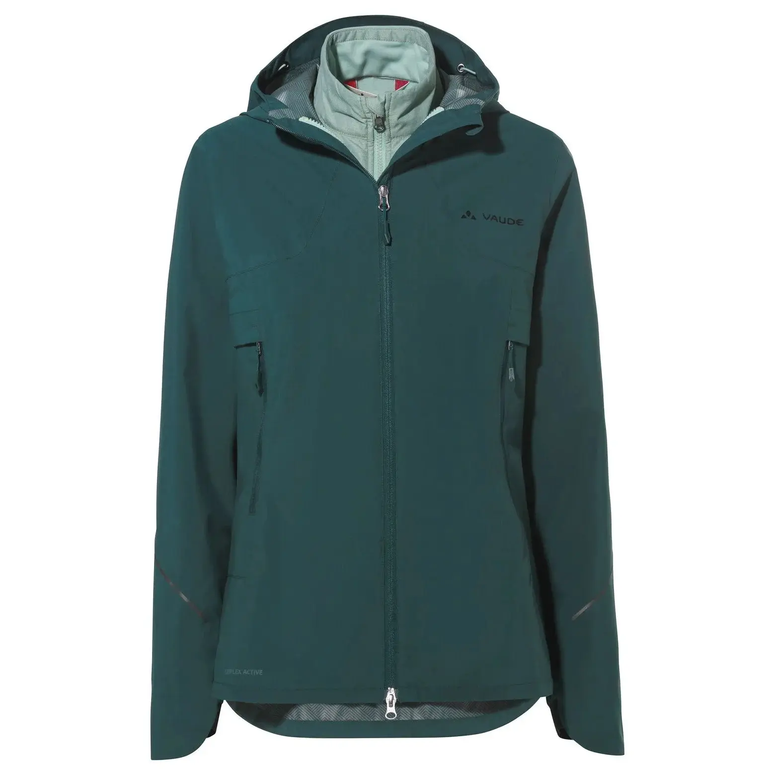 Giacca impermeabile con zip e cappuccio 3 in 1 donna VAUDE Yaras