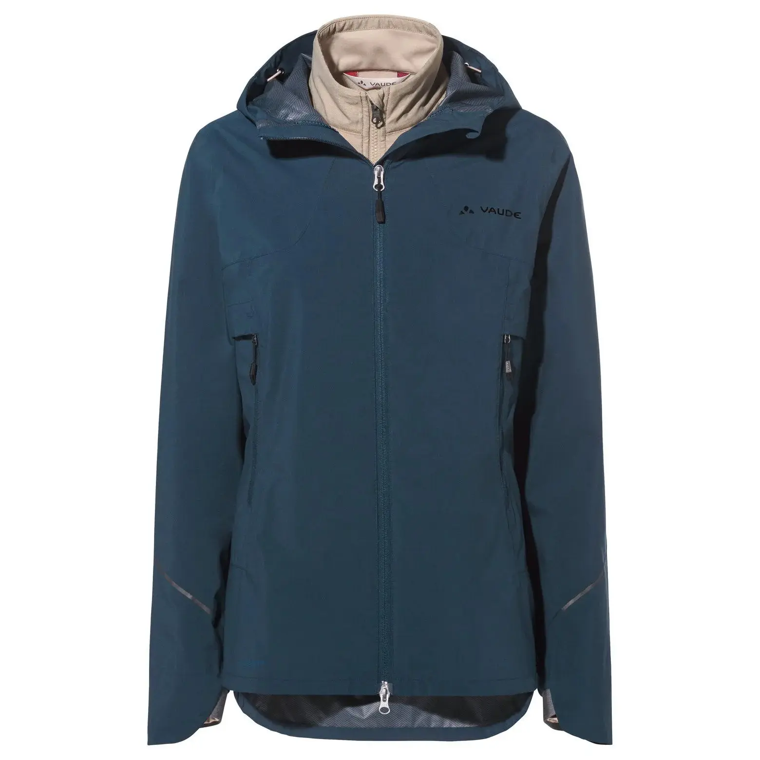Giacca impermeabile con zip e cappuccio 3 in 1 donna VAUDE Yaras