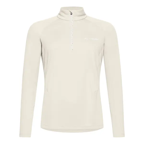 Vaude Larice Light Ii Half Rits Lange Mouw T-shirt Beige 36 Vrouw
