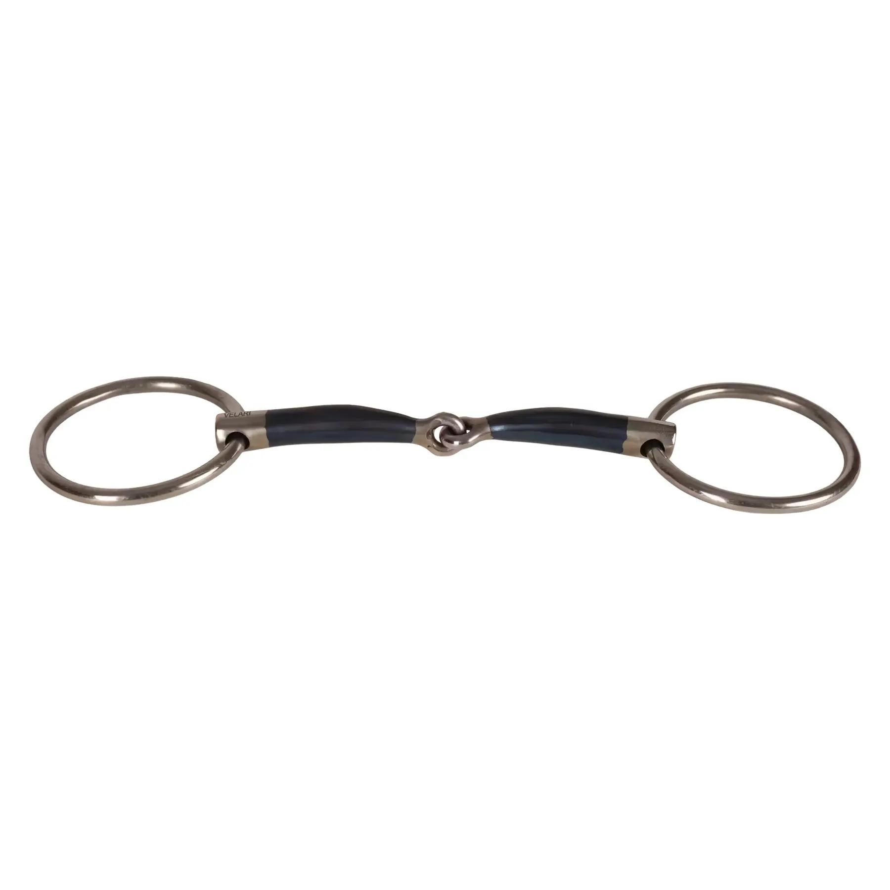 Simple broken two-ring bit for horse in sweet iron Velari 16mm